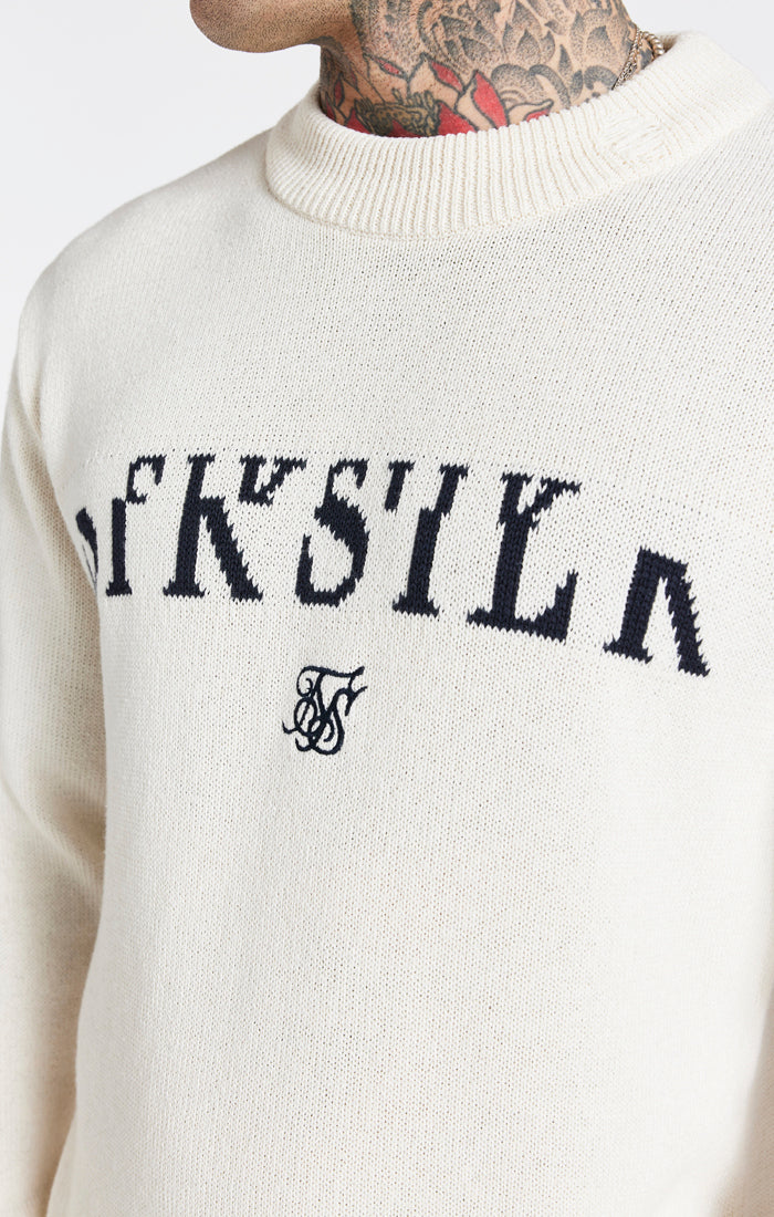 Ecru Division Knit Sweatshirt - Image 2