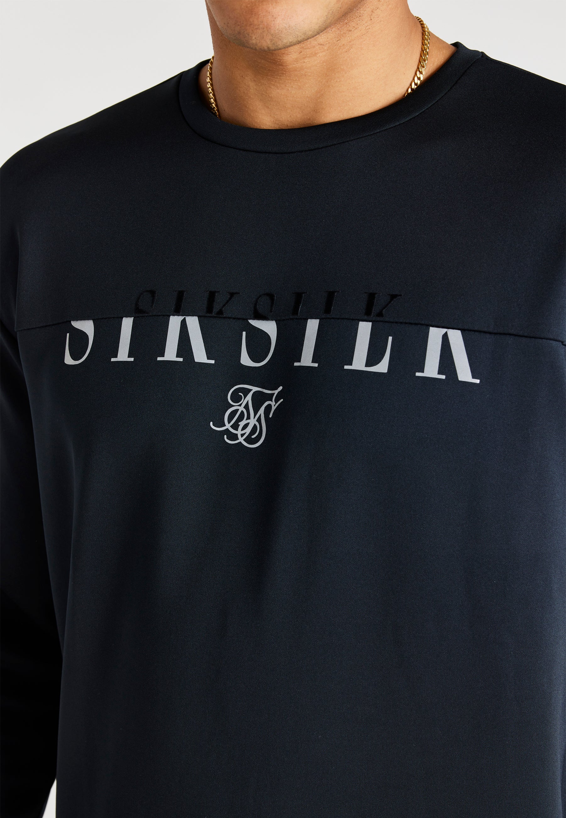 Black Reflective Crew Neck Sweatshirt - Image 2