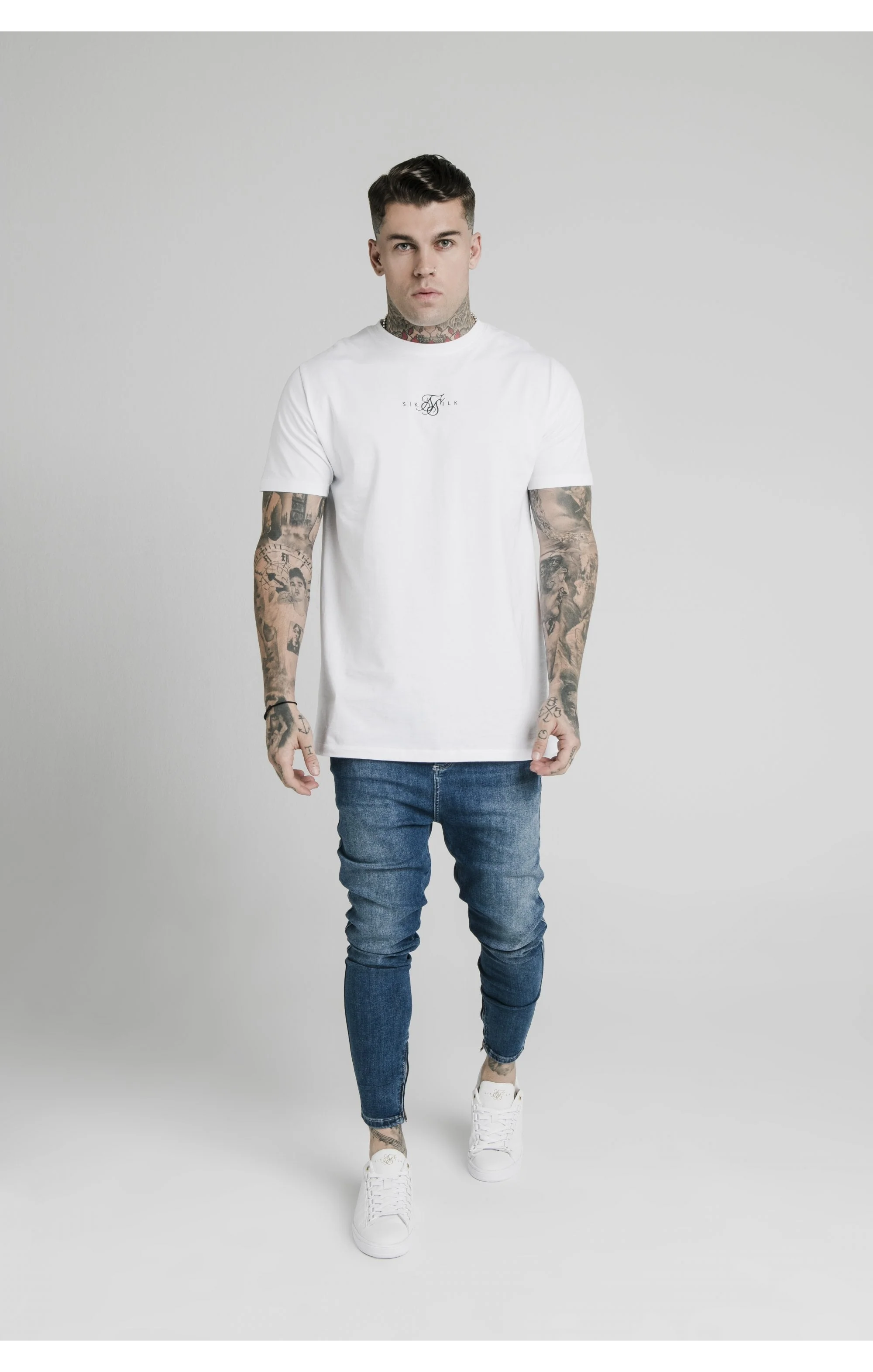 SikSilk Drop Crotch Jeans – Midstone Blue - Image 5