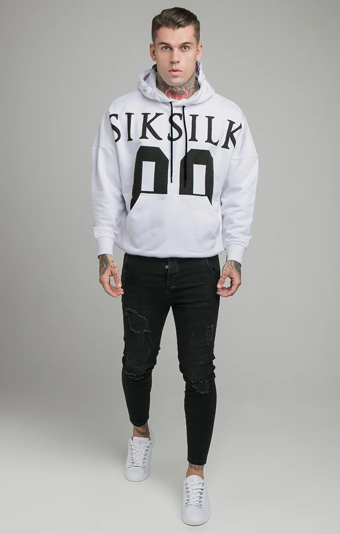 Grey Drop Shoulder Relaxed Fit Hoodie - Image 4