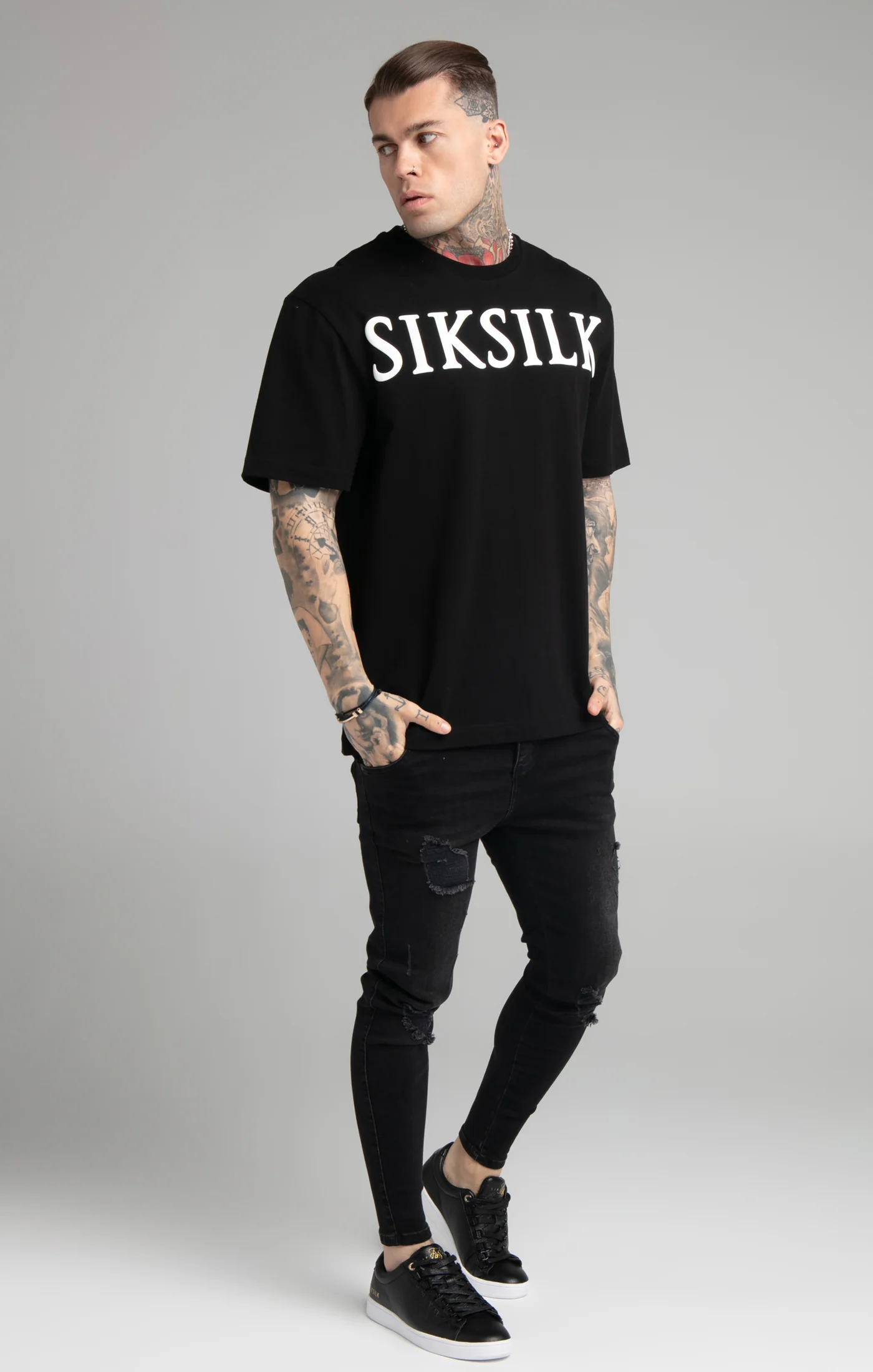 Black Relaxed Fit T-Shirt - Image 4