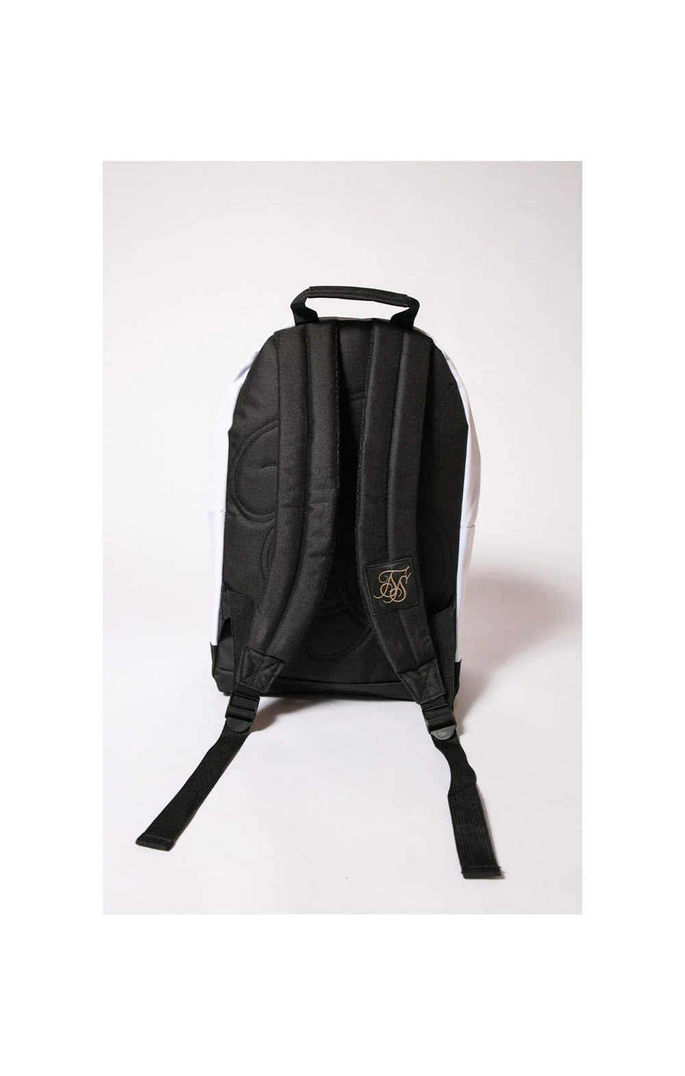SikSilk Dual Logo Backpack - White & Black - Image 4