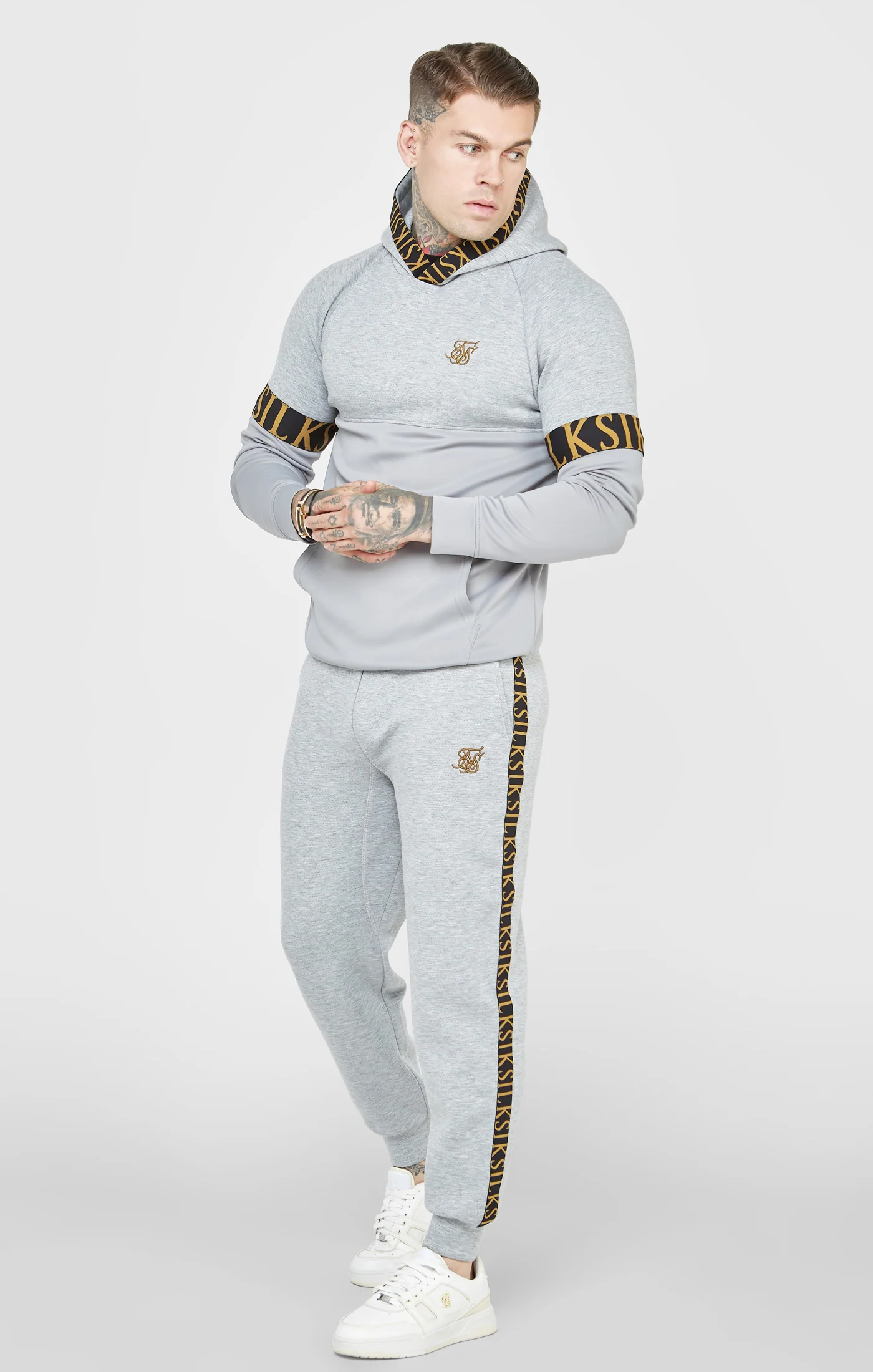 Grey Marl Overhead Hoodie - Image 3