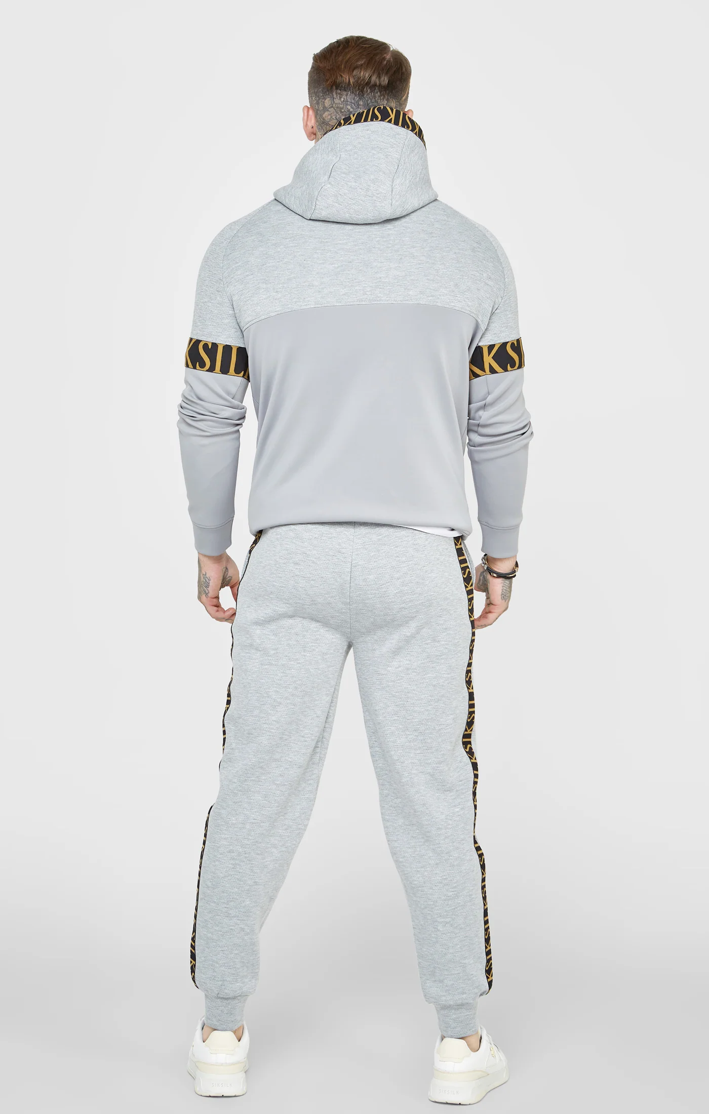 Grey Marl Overhead Hoodie - Image 5