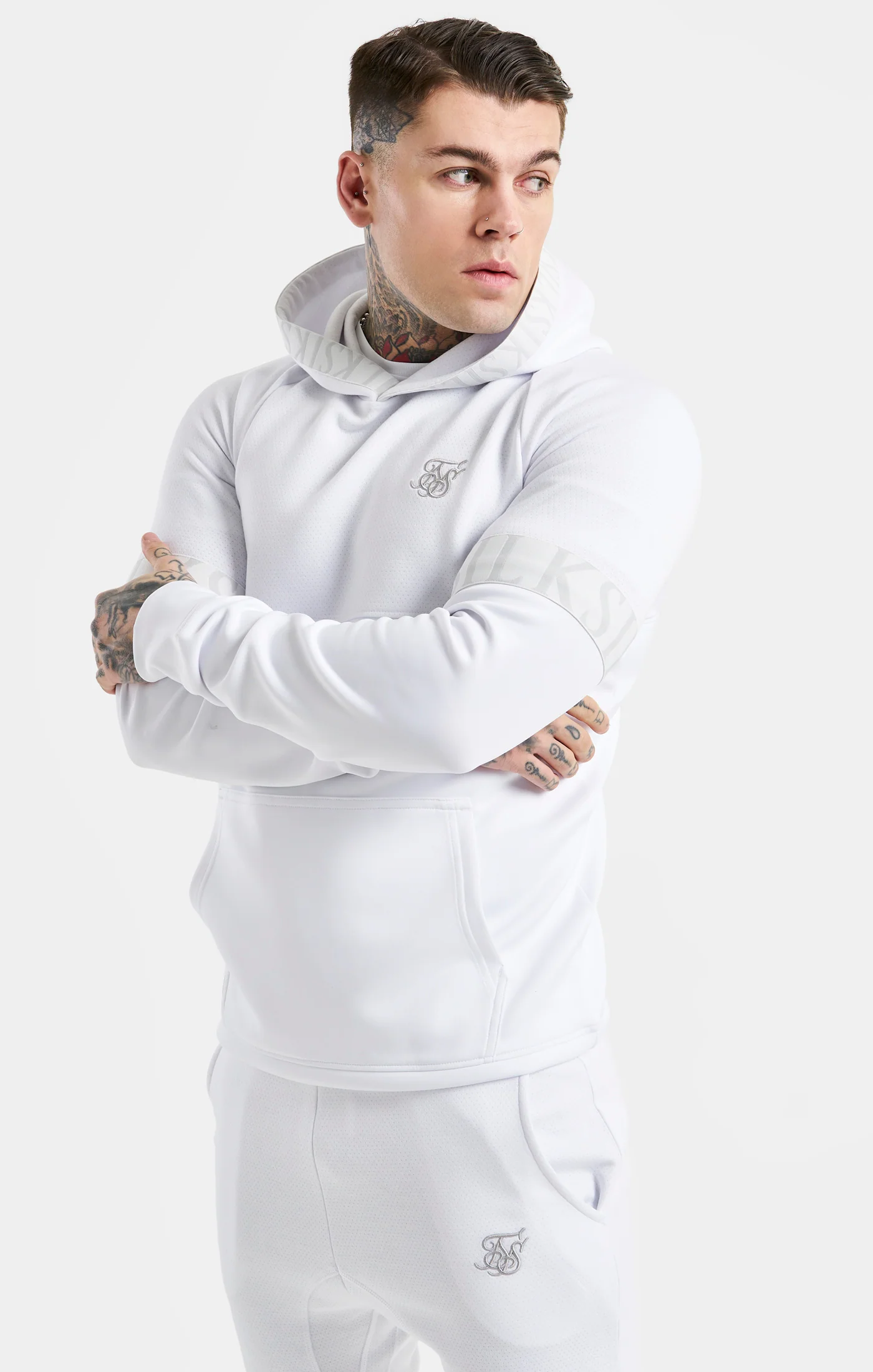 SikSilk Dynamic Overhead Hoodie  - White - Image 6