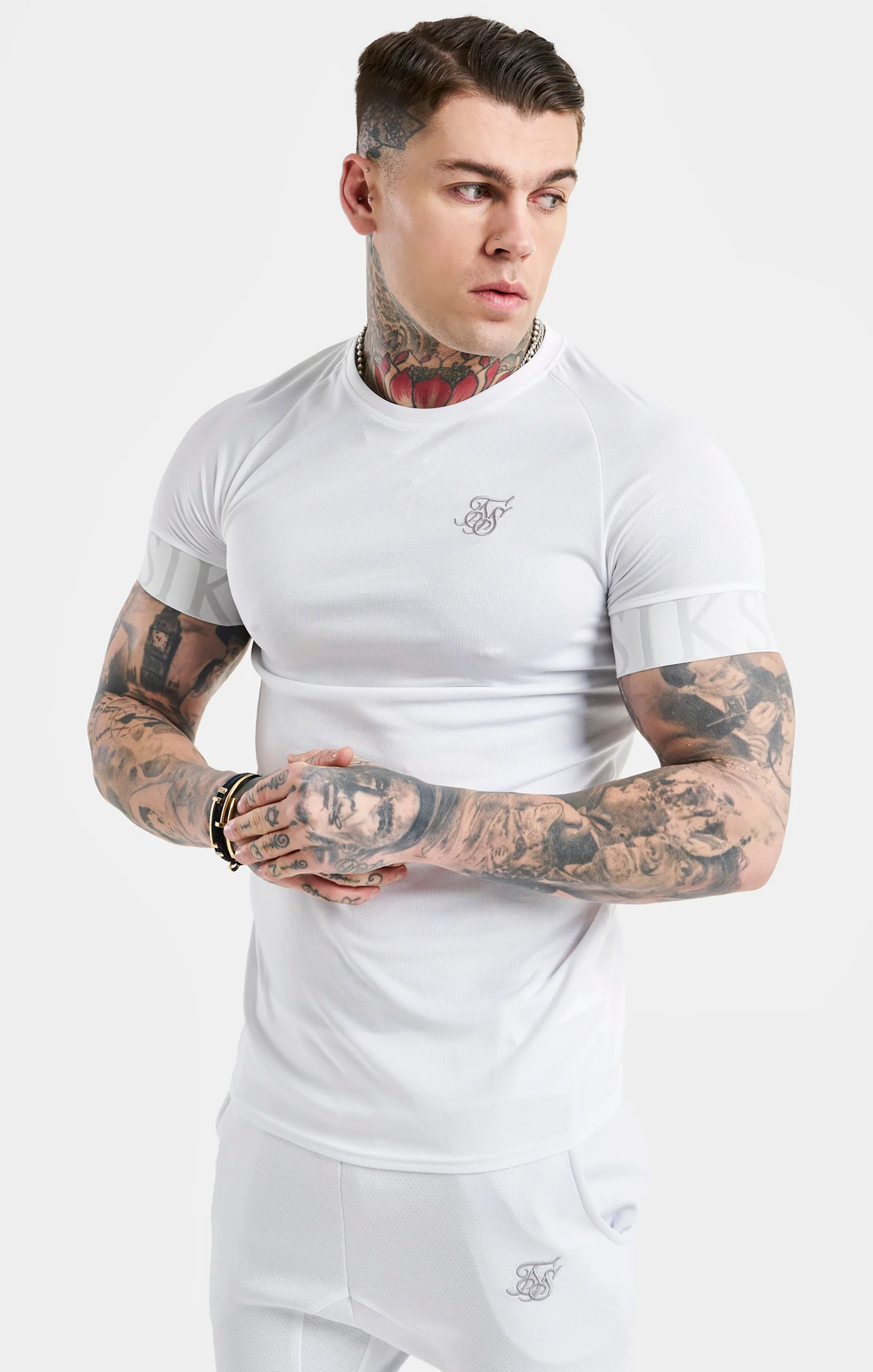 SikSilk Dynamic Tech T-Shirt - White