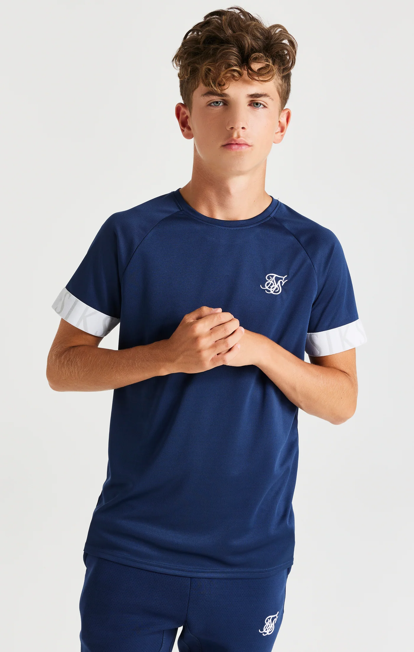 SikSilk Dynamic Tech Tee - Navy - Image 6