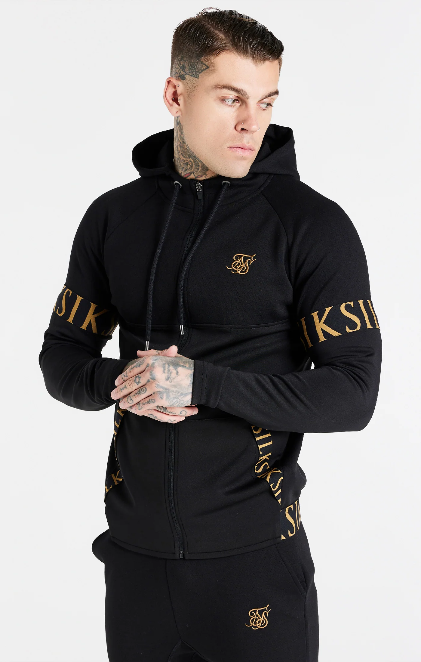 Black Dynamic Zip Through Hoodie - Image 2