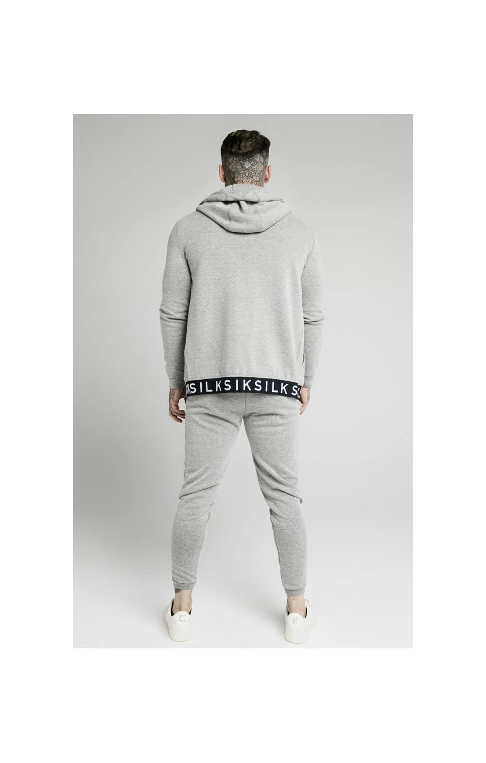 SikSilk Elastic Jacquard Pants - Grey - Image 6