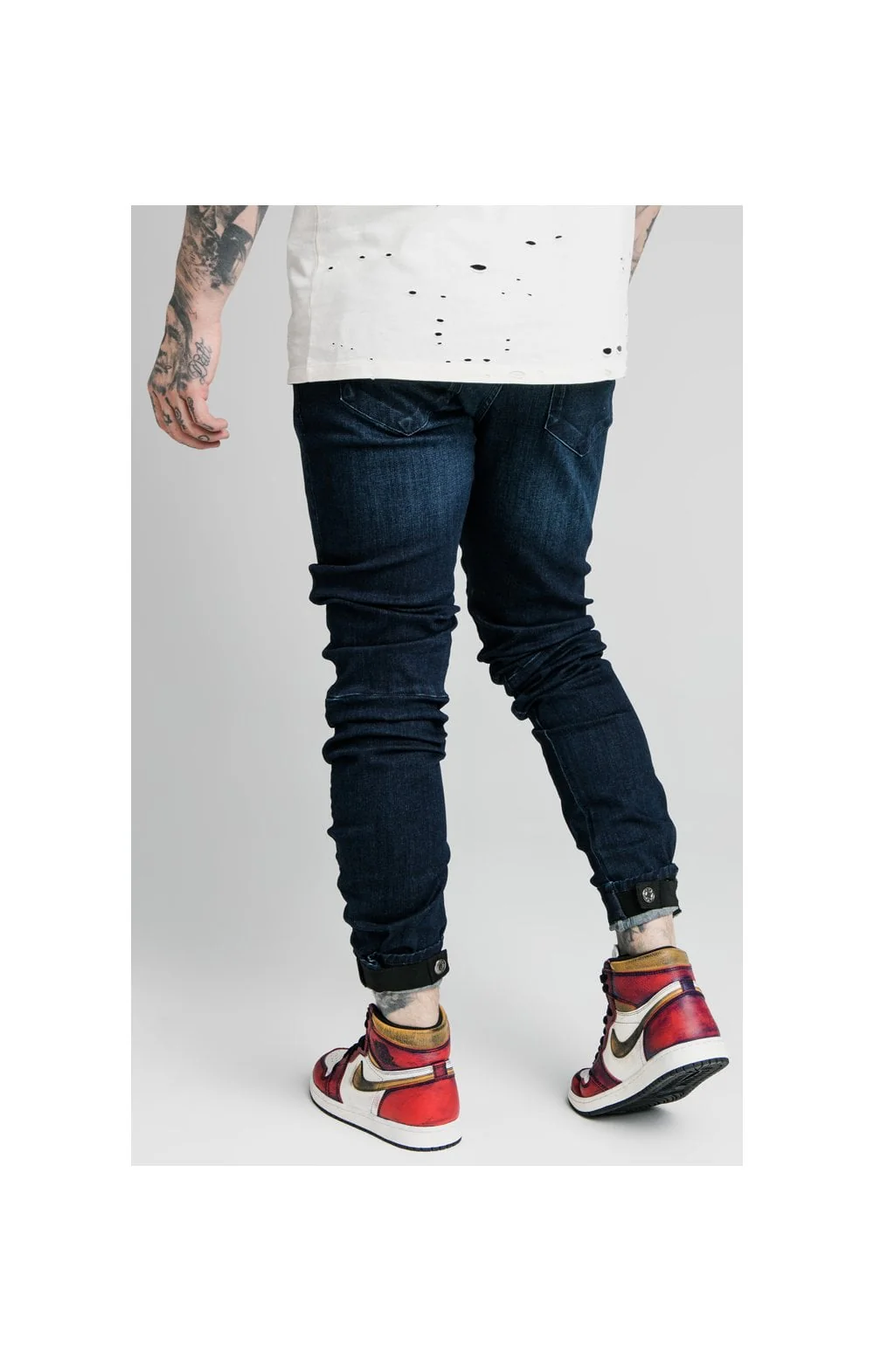 SikSilk Elasticated Strap Cuff Jeans Jeans - Midstone - Image 2