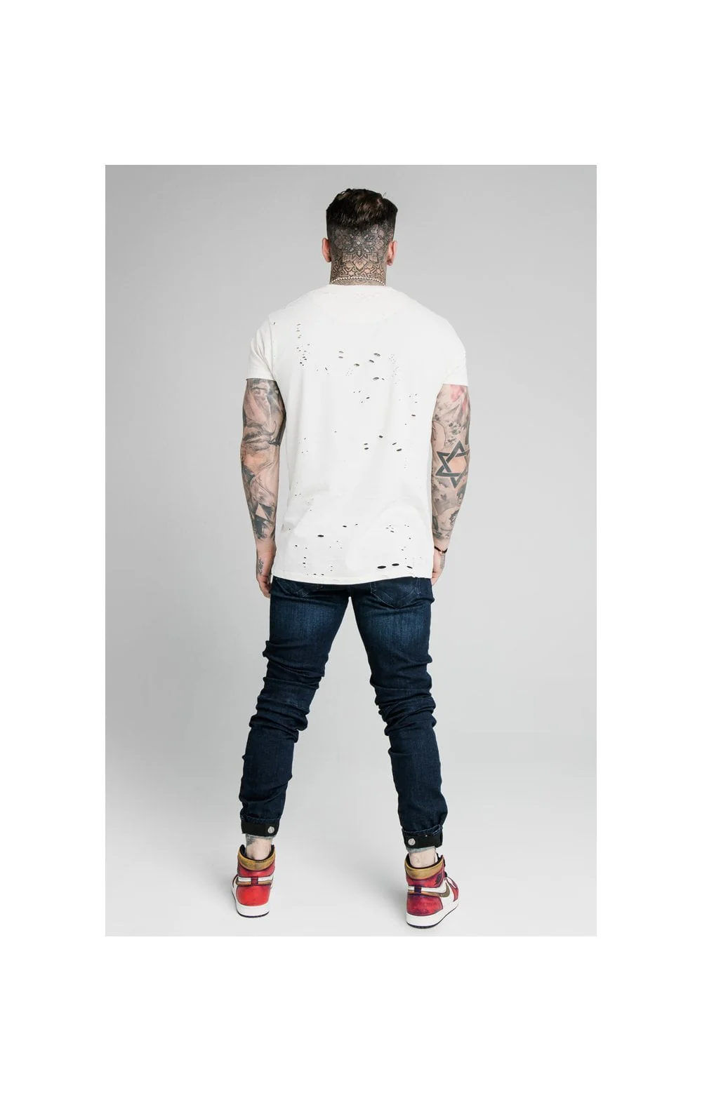 SikSilk Elasticated Strap Cuff Jeans Jeans - Midstone - Image 4