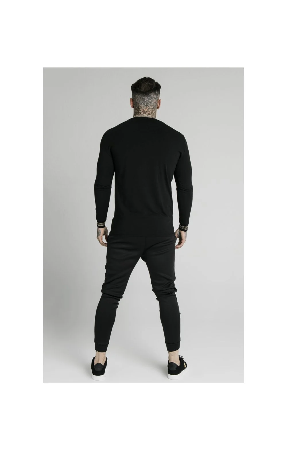 SikSilk Element Muscle Fit Cuff Joggers - Black & Gold - Image 7