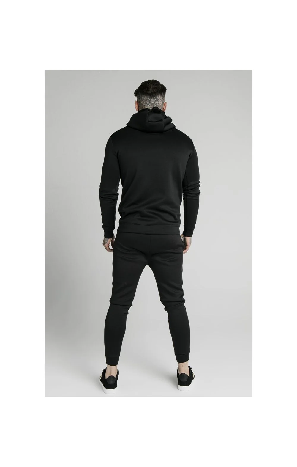 SikSilk Element Muscle Fit Overhead Hoodie - Black & Gold - Image 7