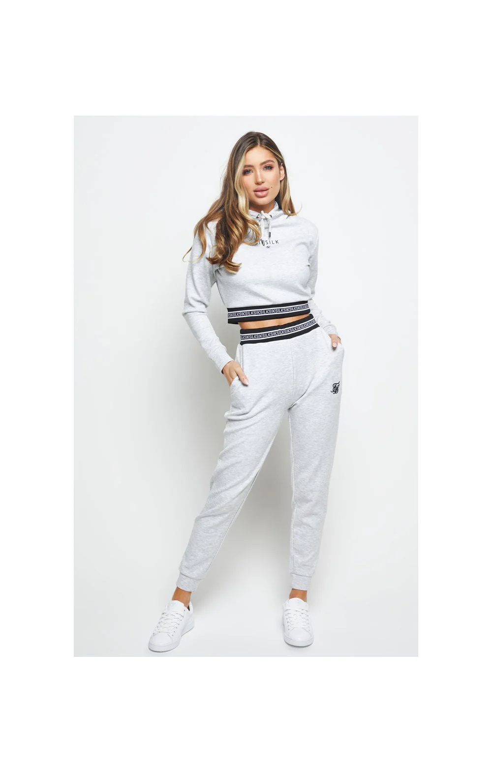 SikSilk Element Track Pants - Grey Marl - Image 4