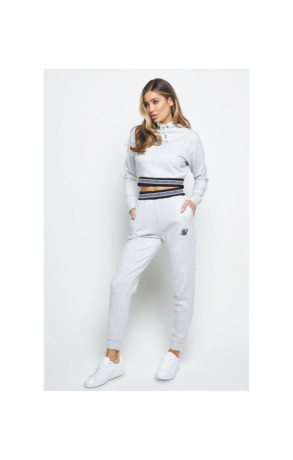 SikSilk Element Track Pants - Grey Marl - Image 5