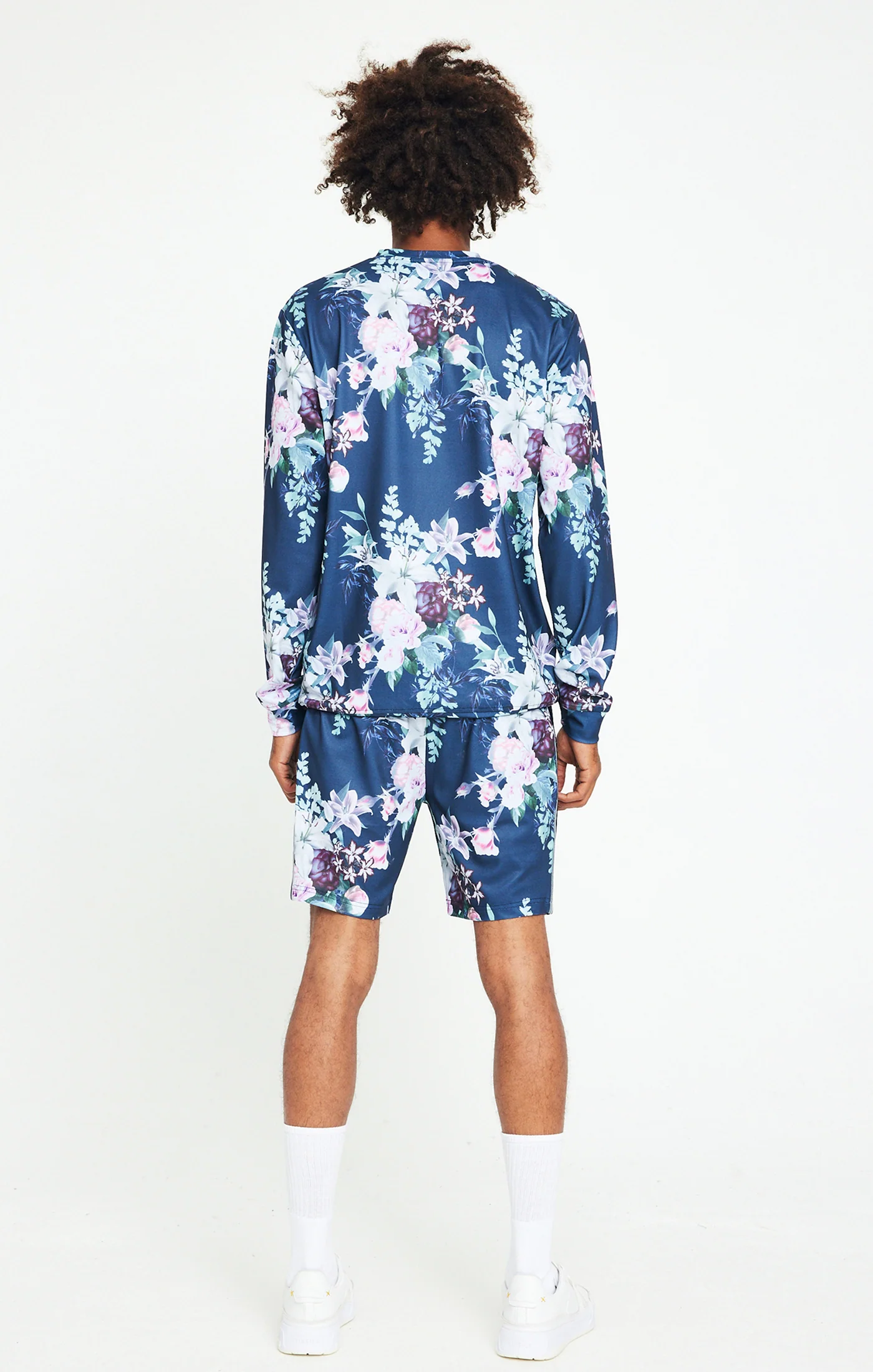 SikSilk Elevate Botanical Crew - Navy - Image 5