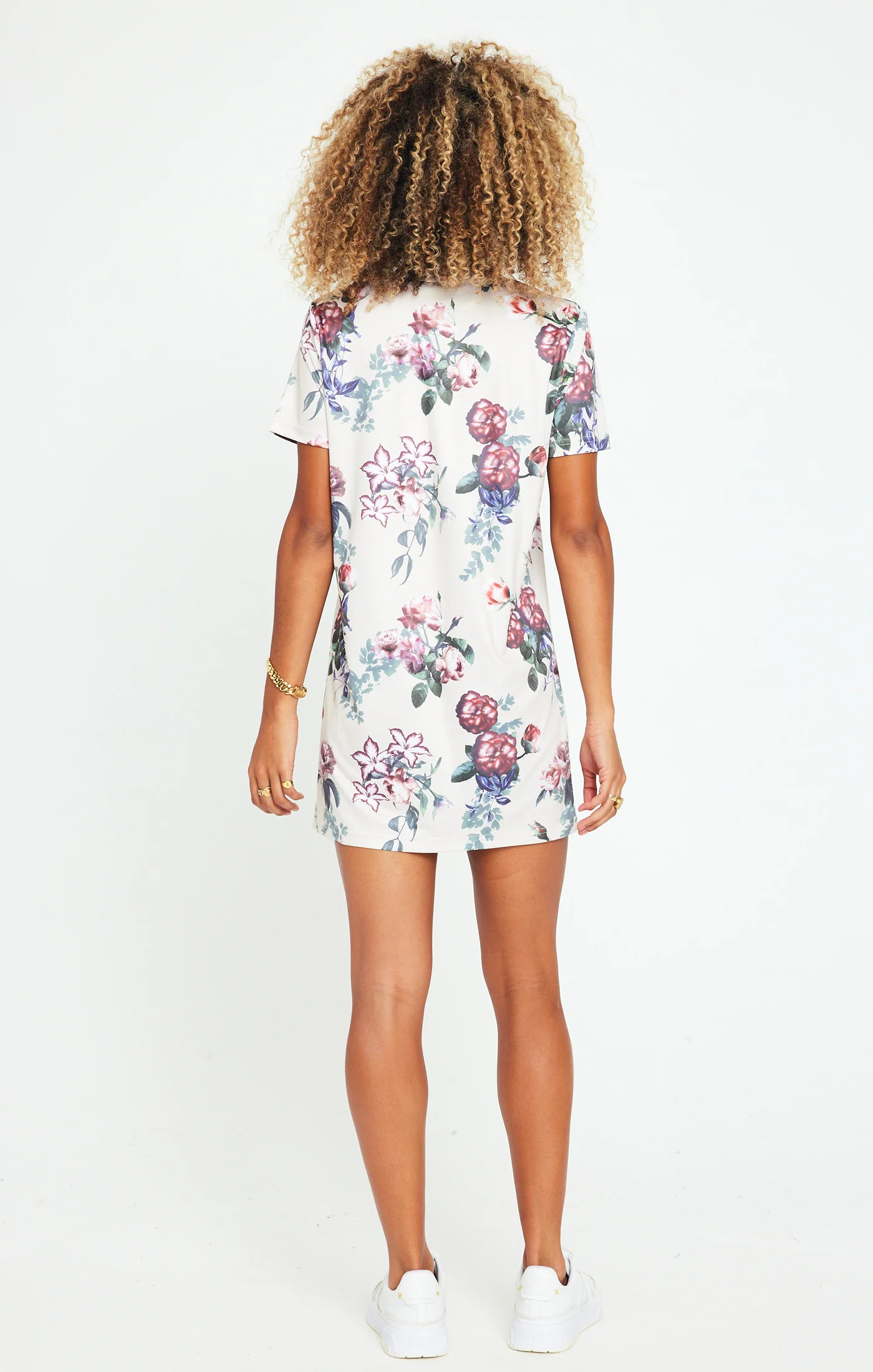 SikSilk Elevate T-Shirt Dress - Ecru - Image 5