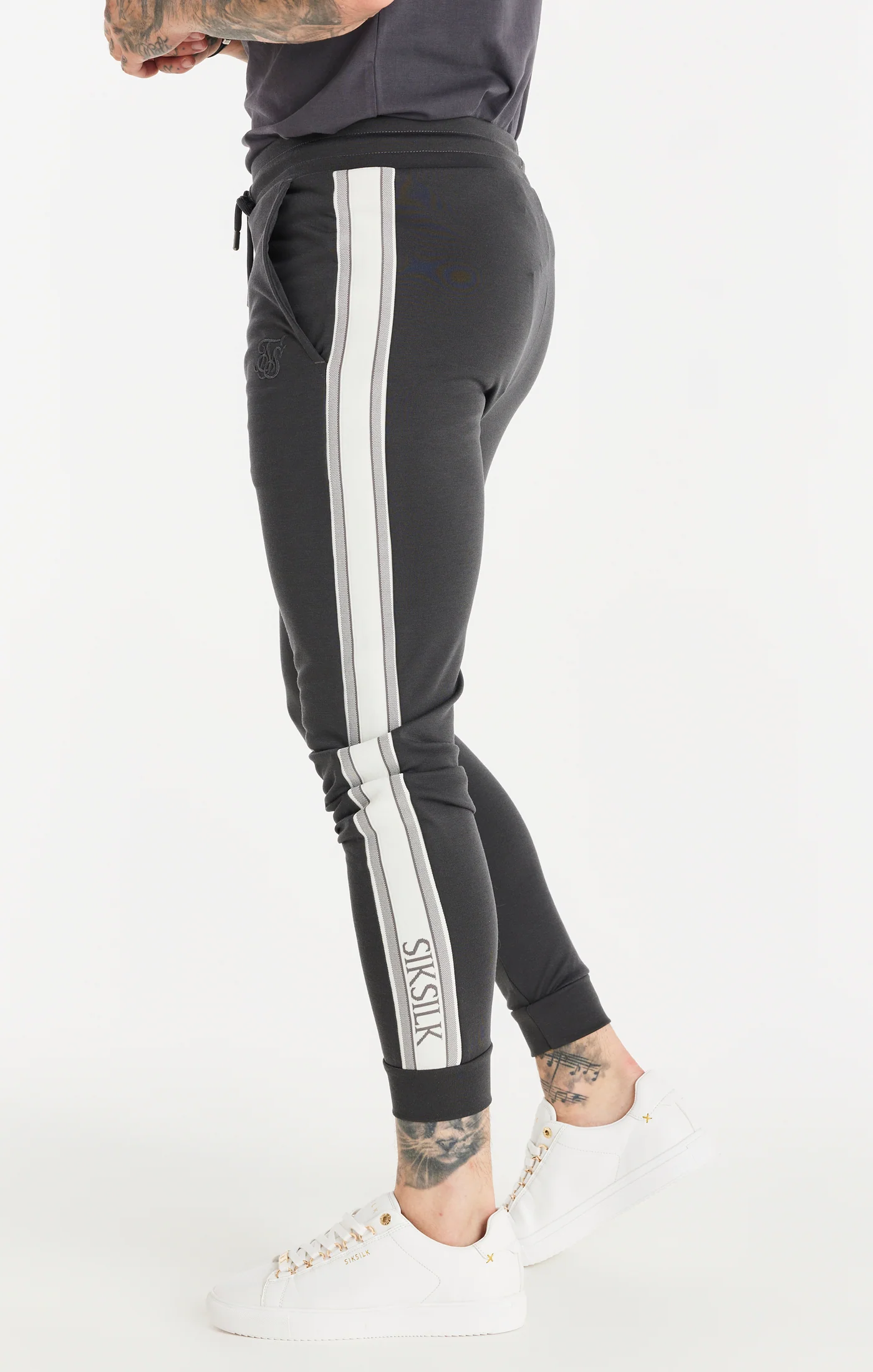 SikSilk Elevate Tape Pants - Grey - Image 2