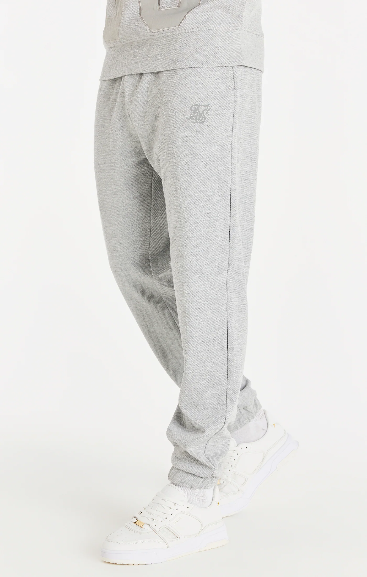 Grey Marl Textured Relaxed Jogger