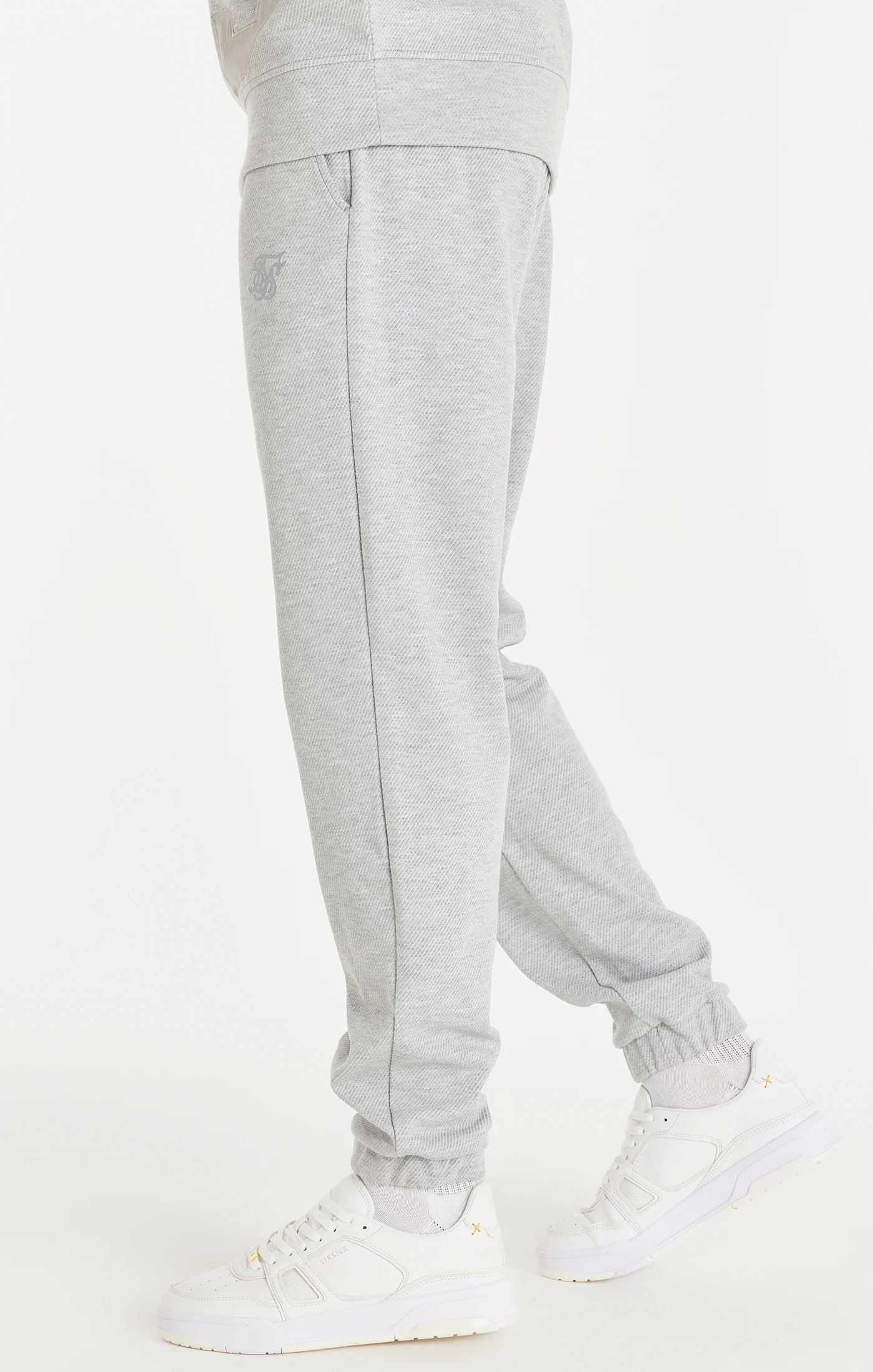 Grey Marl Textured Relaxed Jogger - Image 2