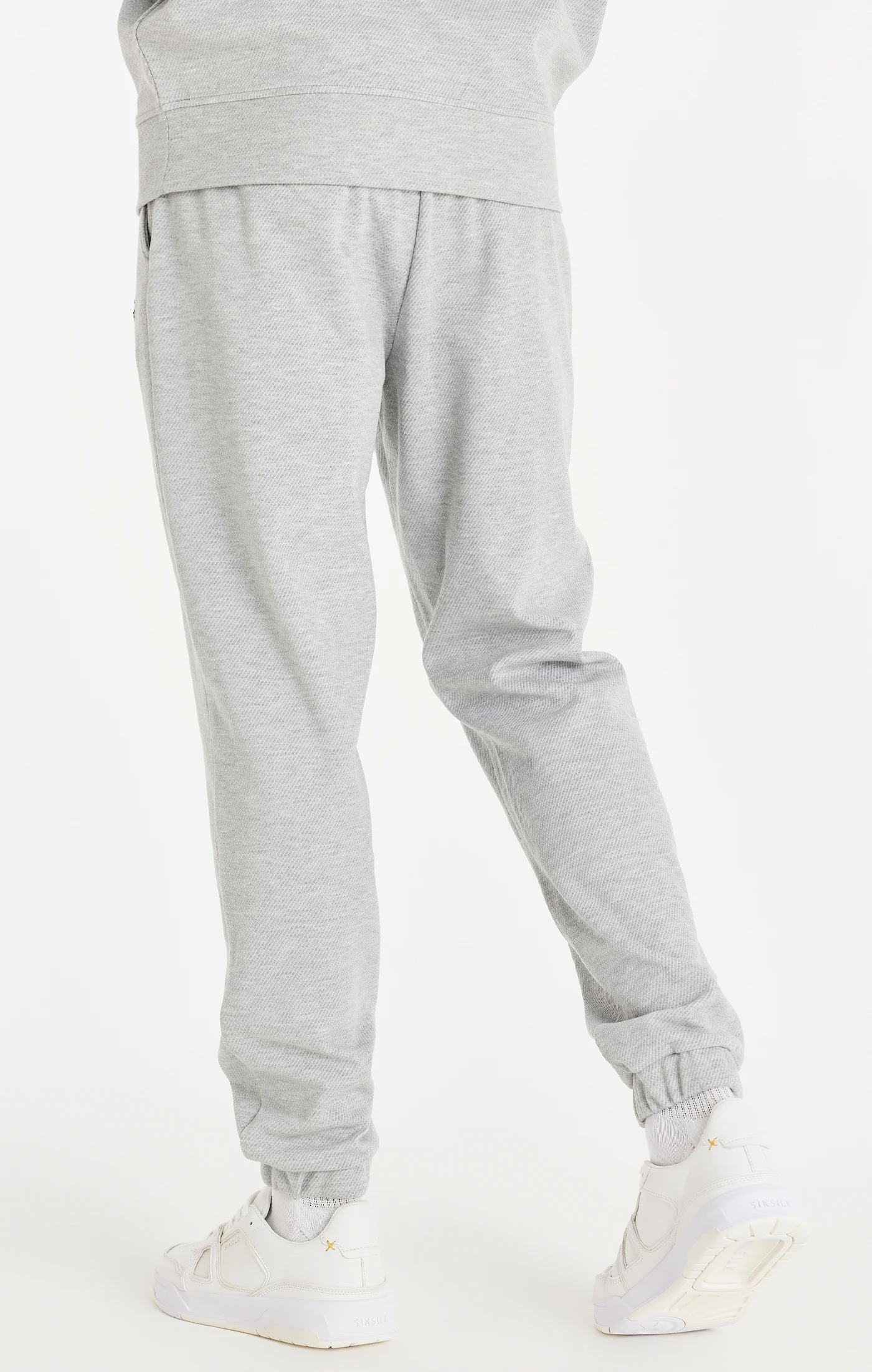 Grey Marl Textured Relaxed Jogger - Image 3