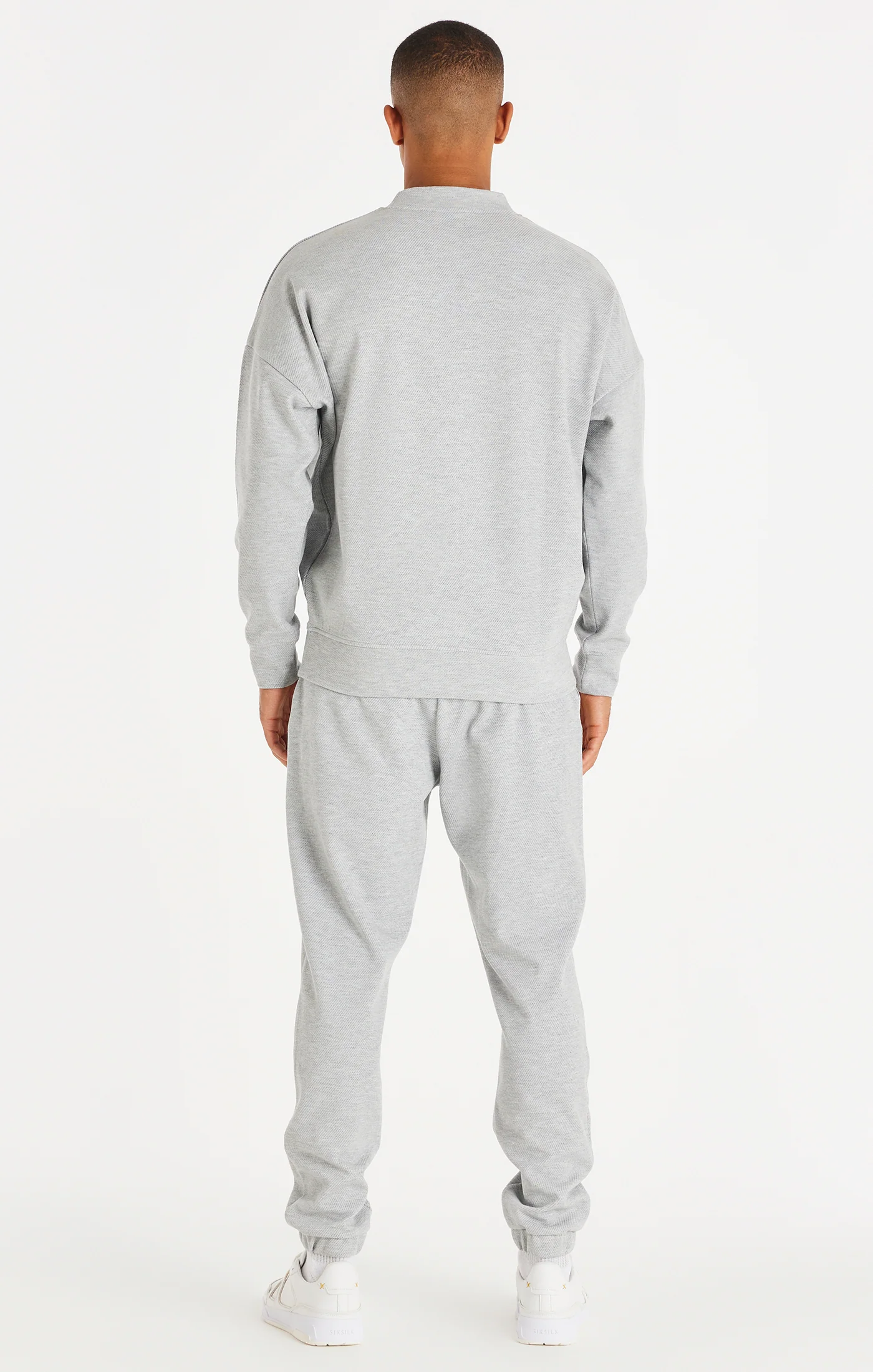Grey Marl Textured Relaxed Jogger - Image 5
