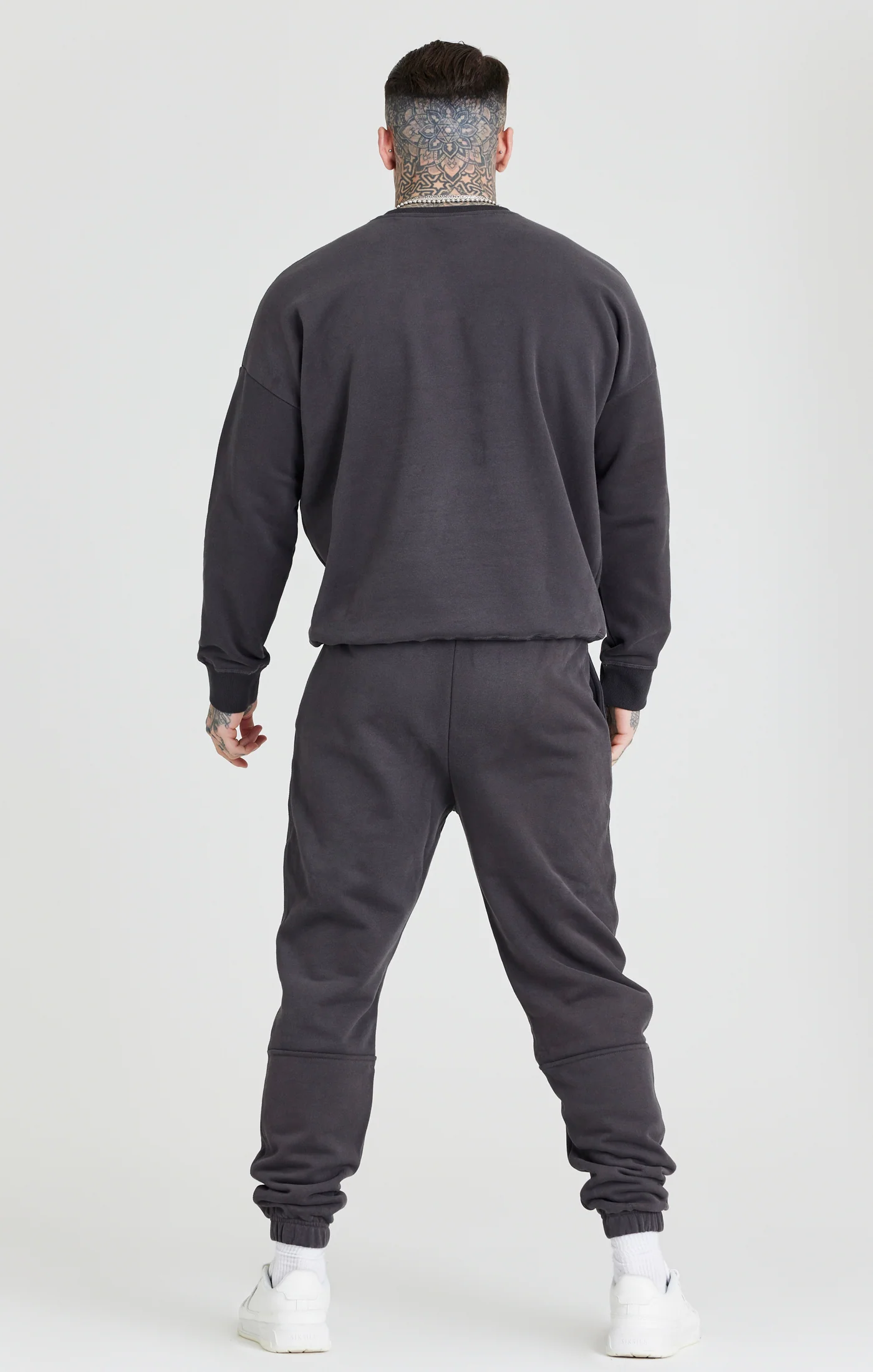 Black Embossed Crew Sweatshirt - Image 4