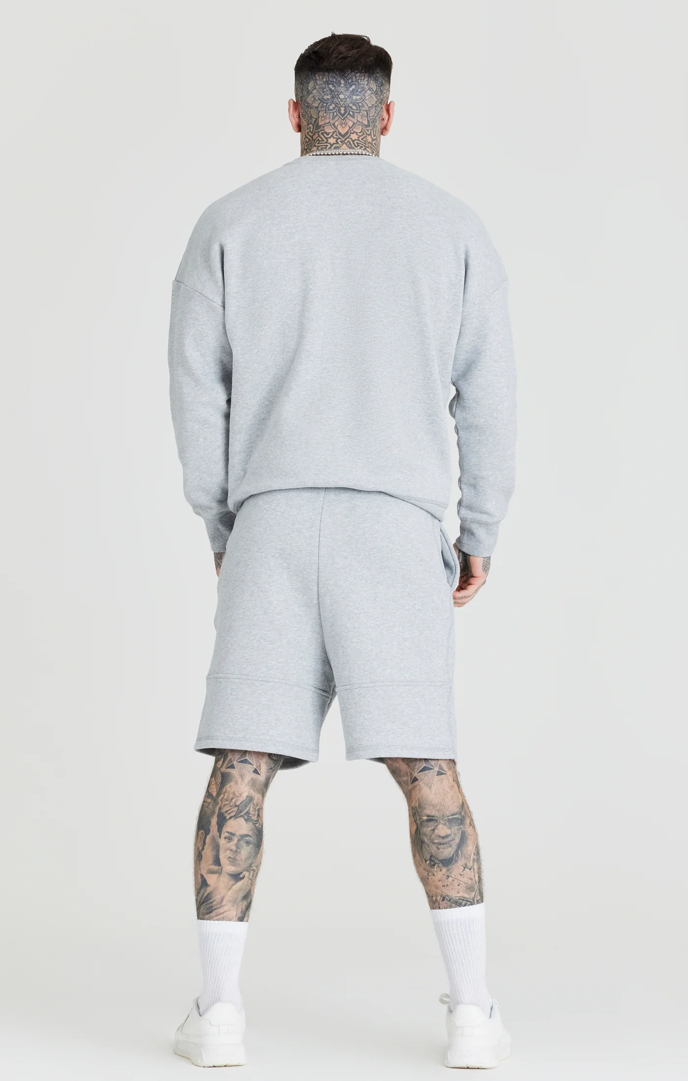 Grey Marl Embossed Crew Sweatshirt - Image 5