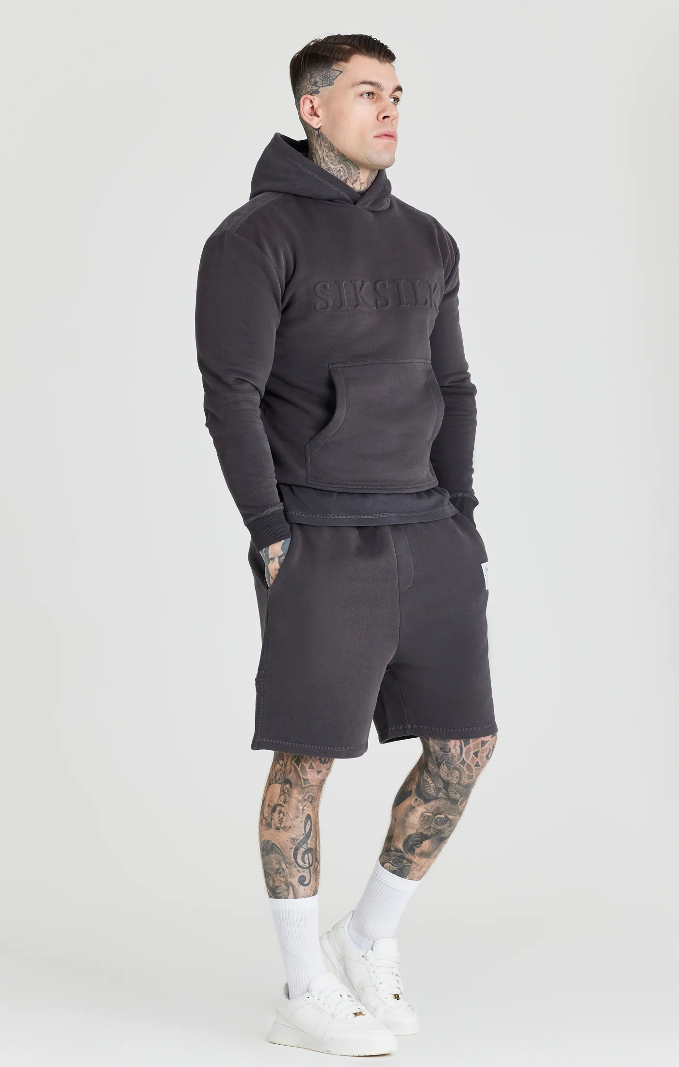 Black Foundation Embossed Hoodie - Image 3