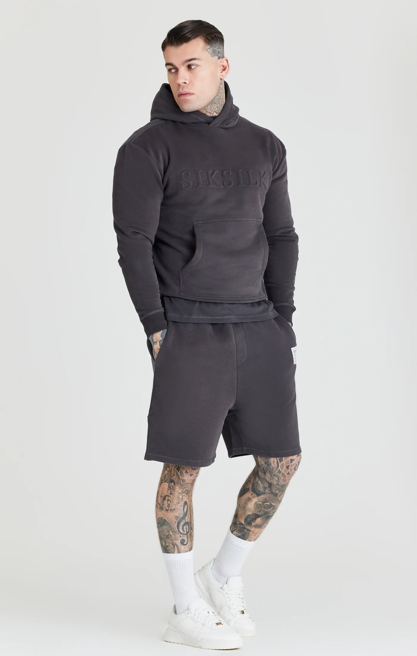 Black Foundation Embossed Hoodie - Image 4