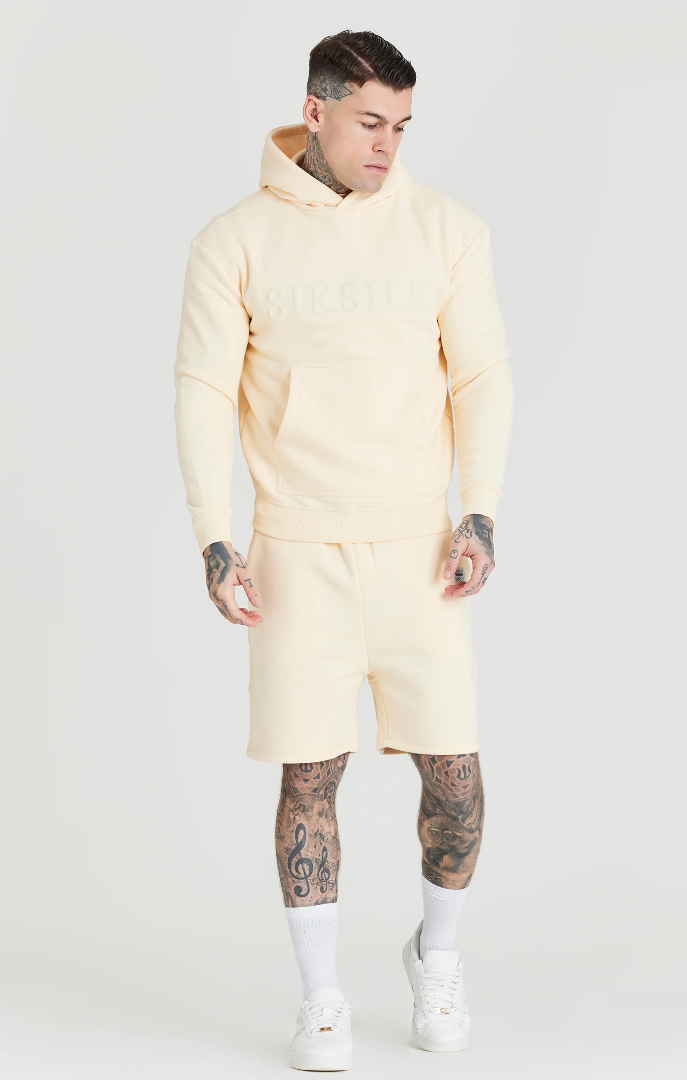 Ecru Foundation Embossed Hoodie - Image 4