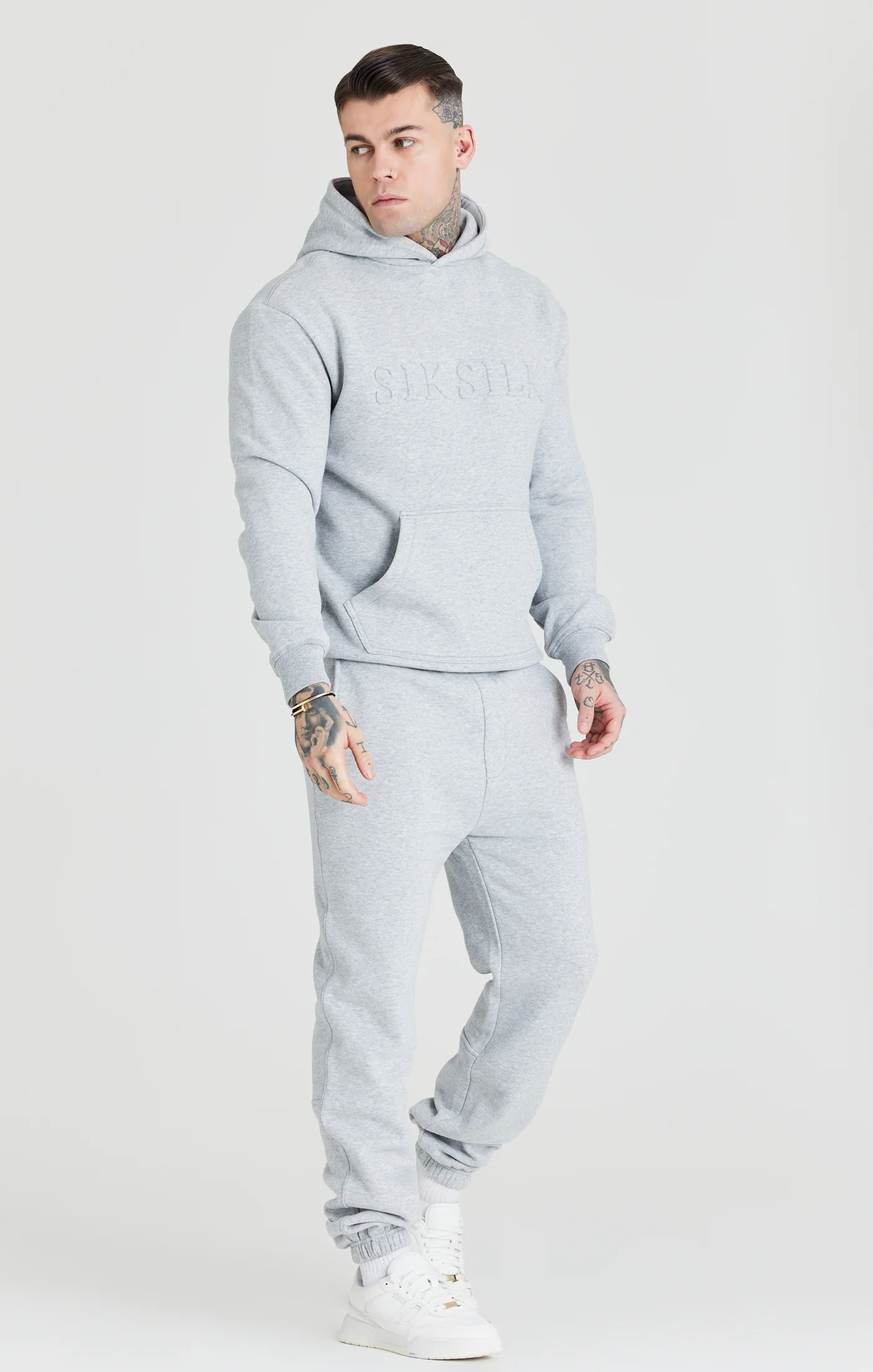 Grey Foundation Embossed Hoodie - Image 4