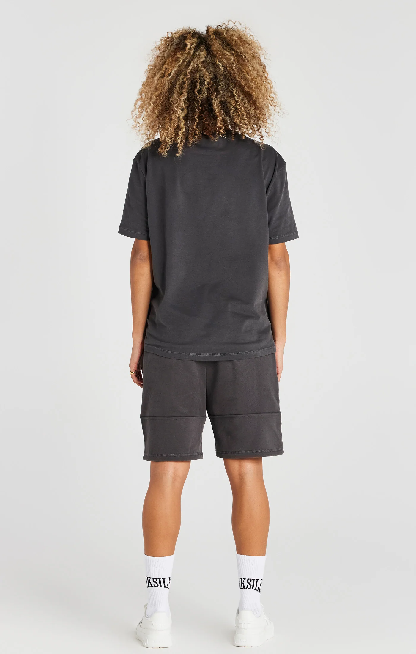Black Embossed Relaxed Fit T-Shirt - Image 5