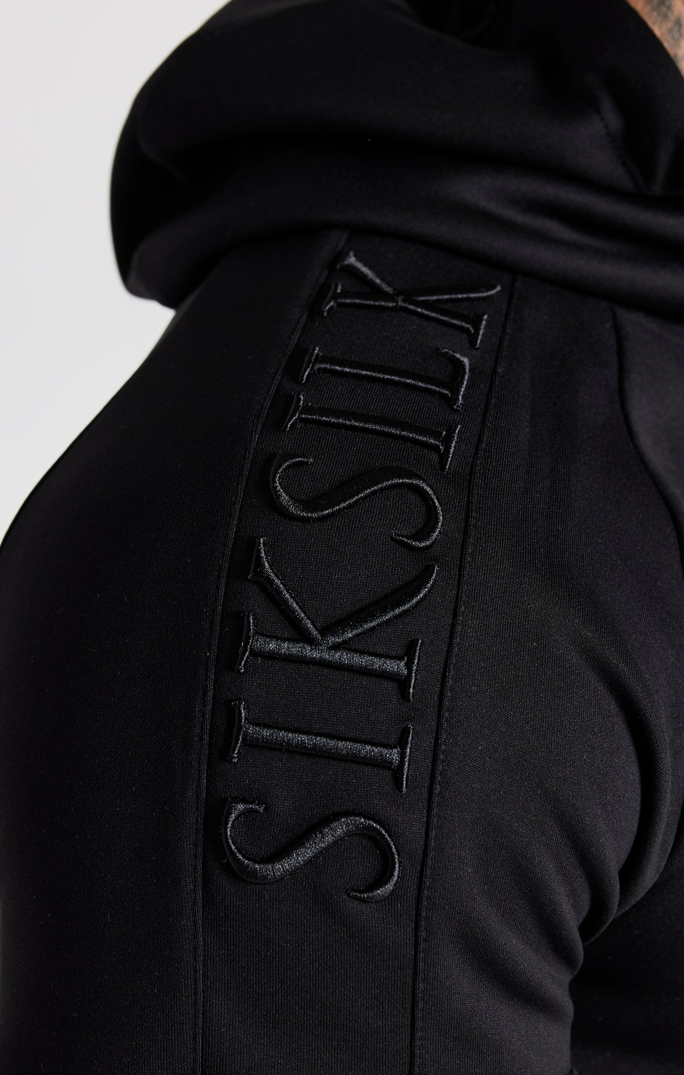 Black Panel Hoodie - Image 2