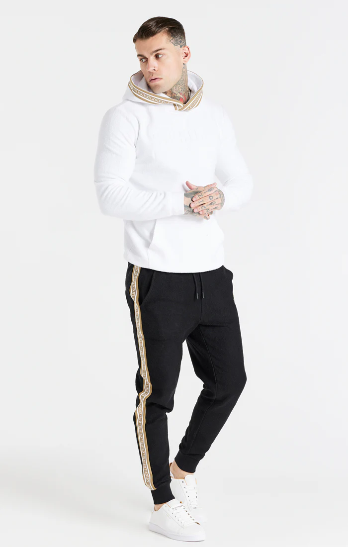 White Eminent Loop Back Overhead Hoodie - Image 3