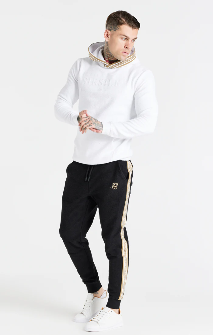 White Eminent Loop Back Overhead Hoodie - Image 4