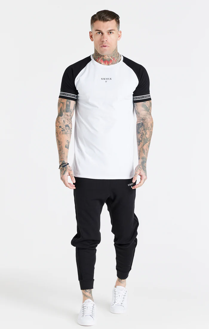 Black Raglan Muscle Fit T-Shirt - Image 3