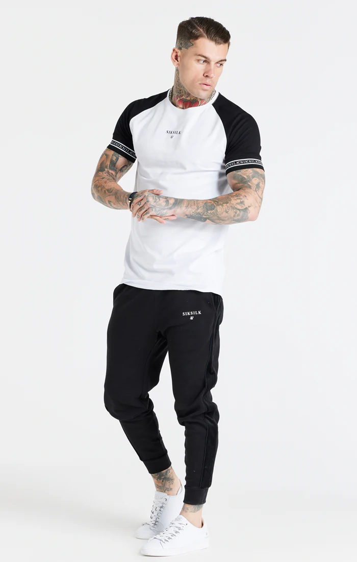 Black Raglan Muscle Fit T-Shirt - Image 4
