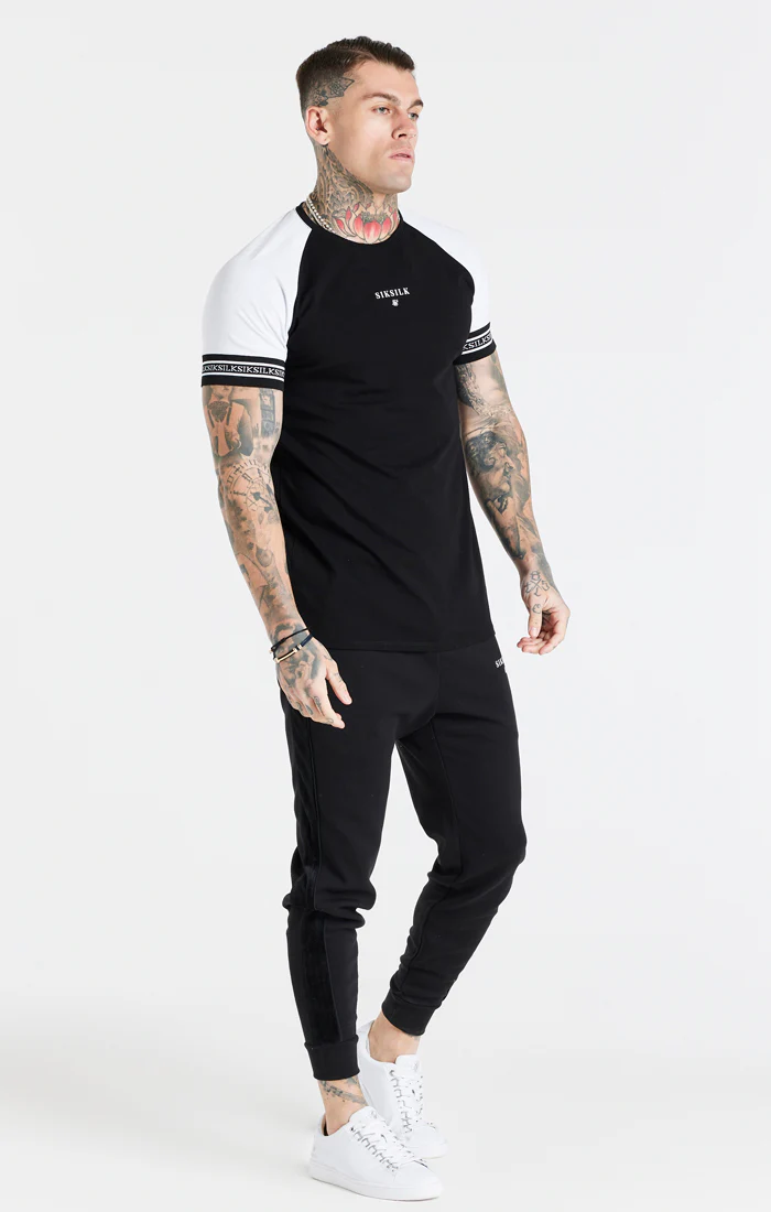 White Raglan Muscle Fit T-Shirt - Image 4