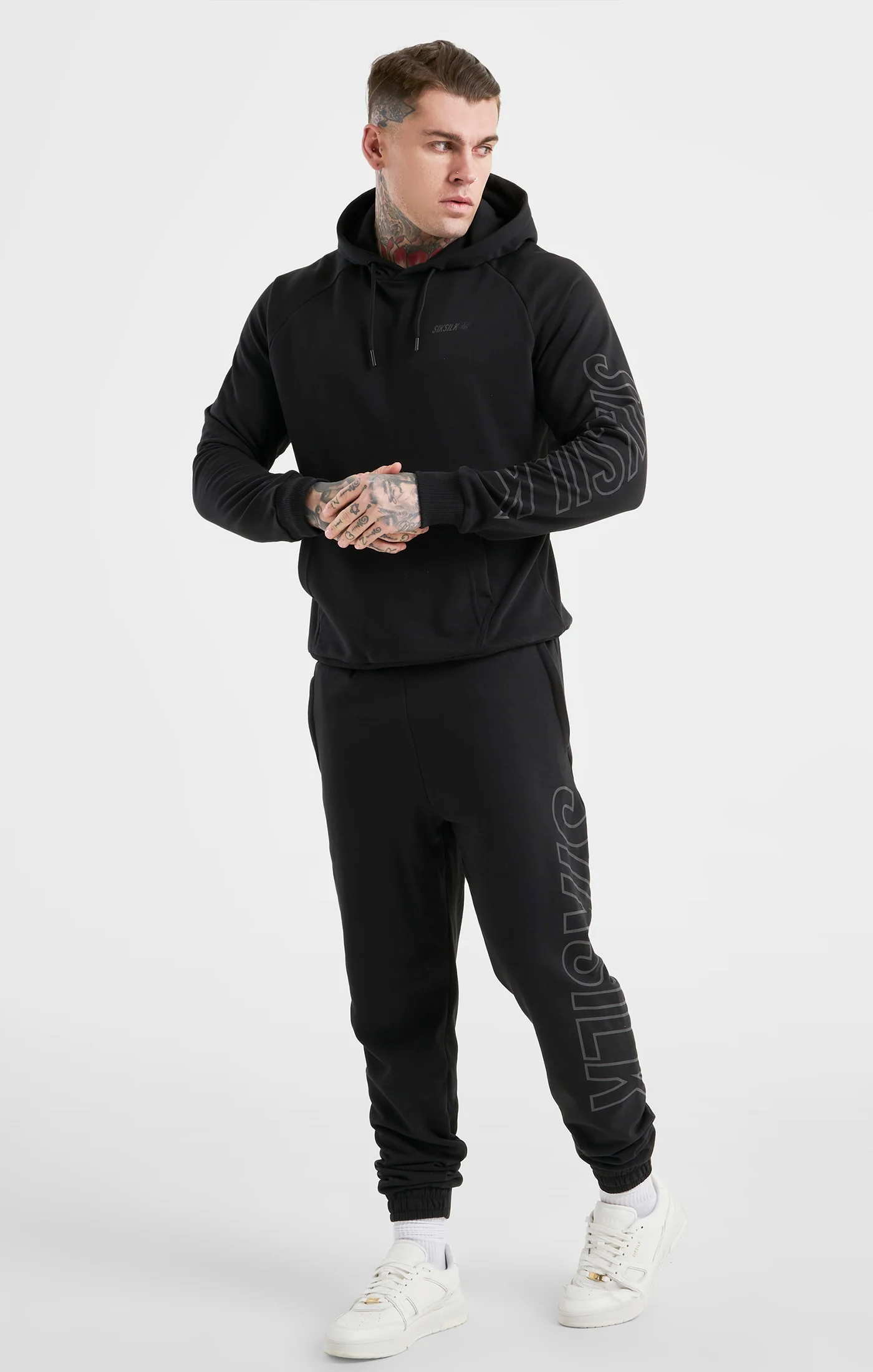 Black Sports Relaxed Fit Large Branding Pant - Image 4