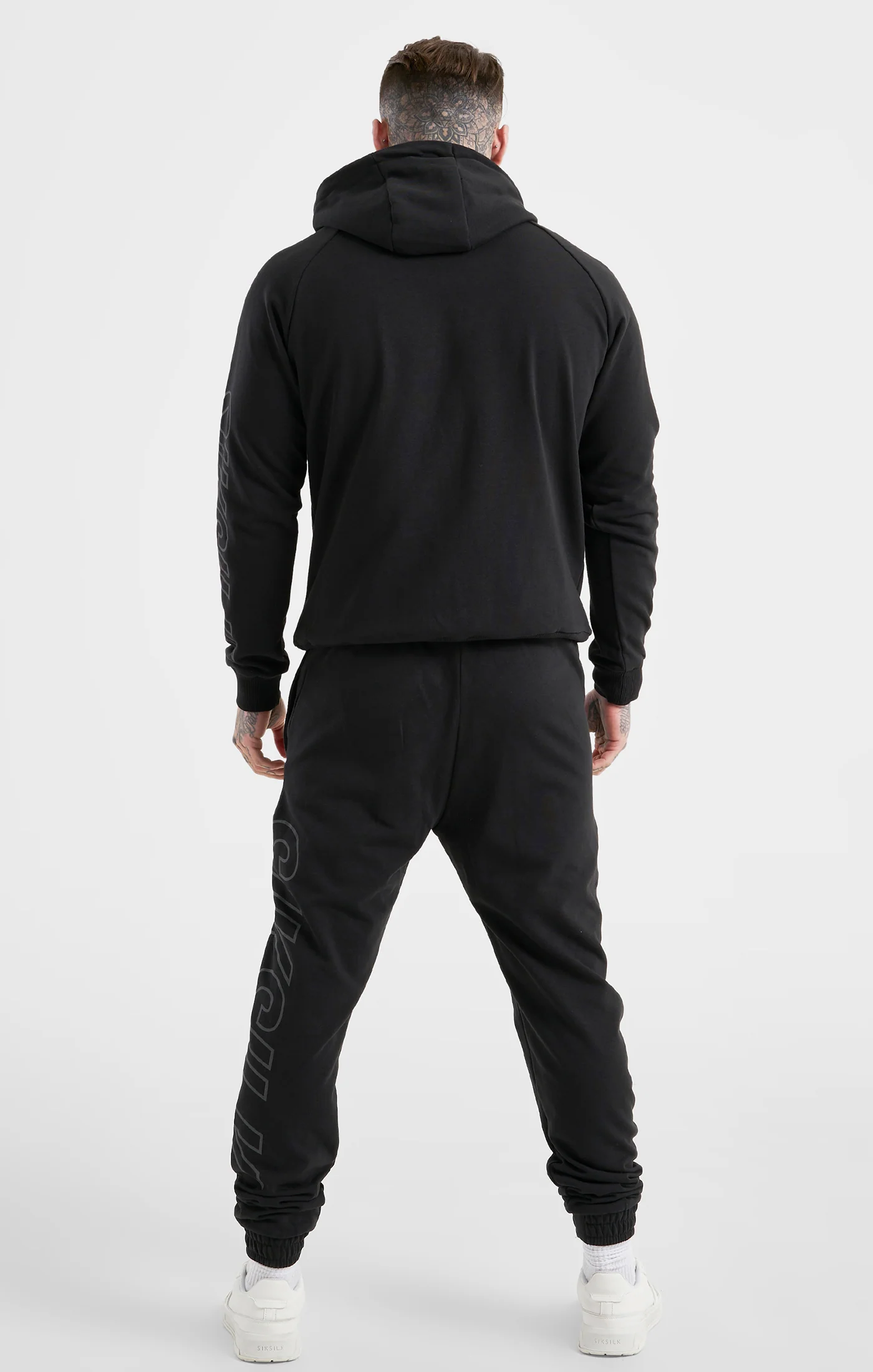 Black Sports Relaxed Fit Large Branding Pant - Image 5