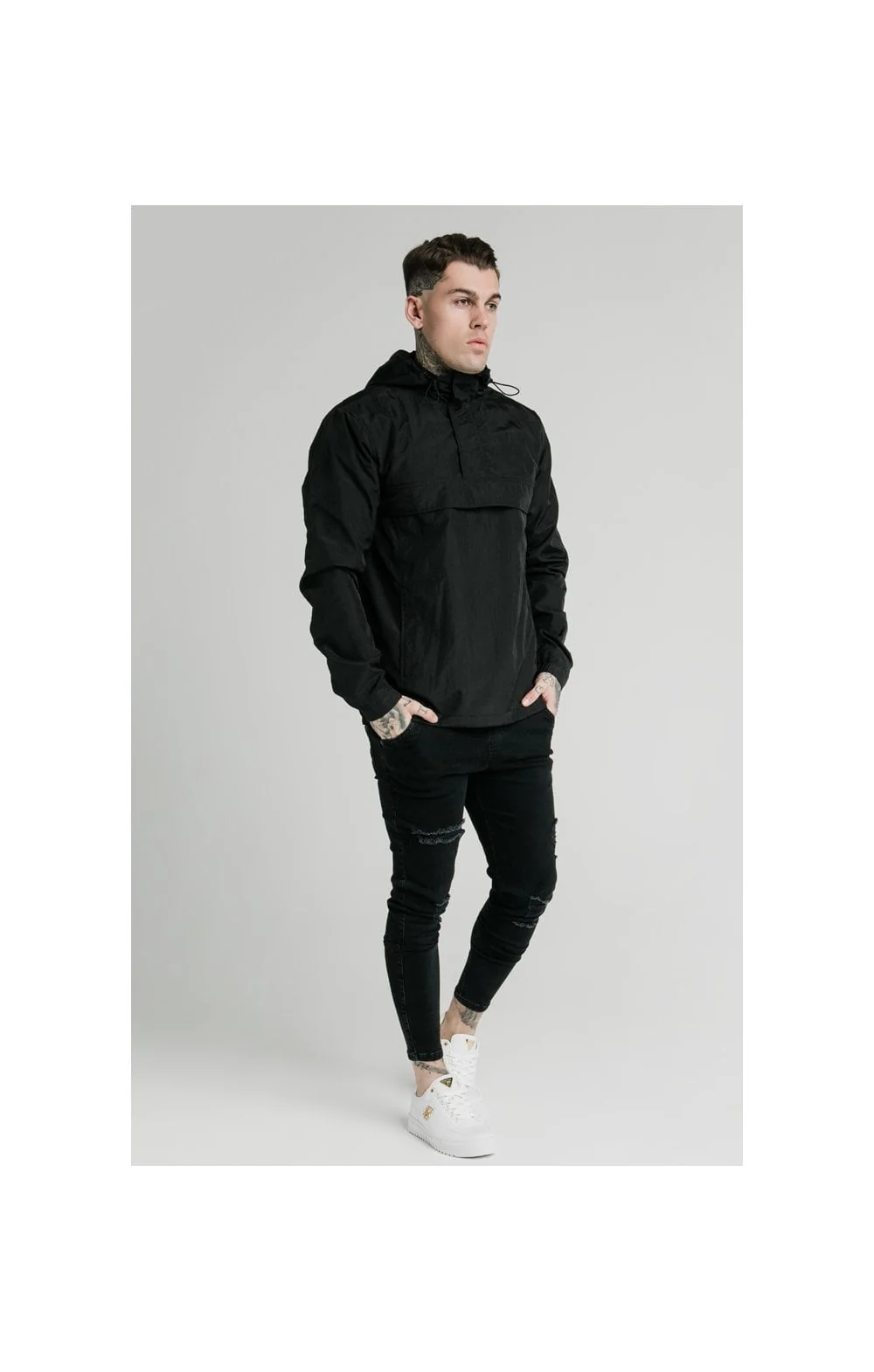 SikSilk Energy Overhead Windbreaker - Black - Image 5