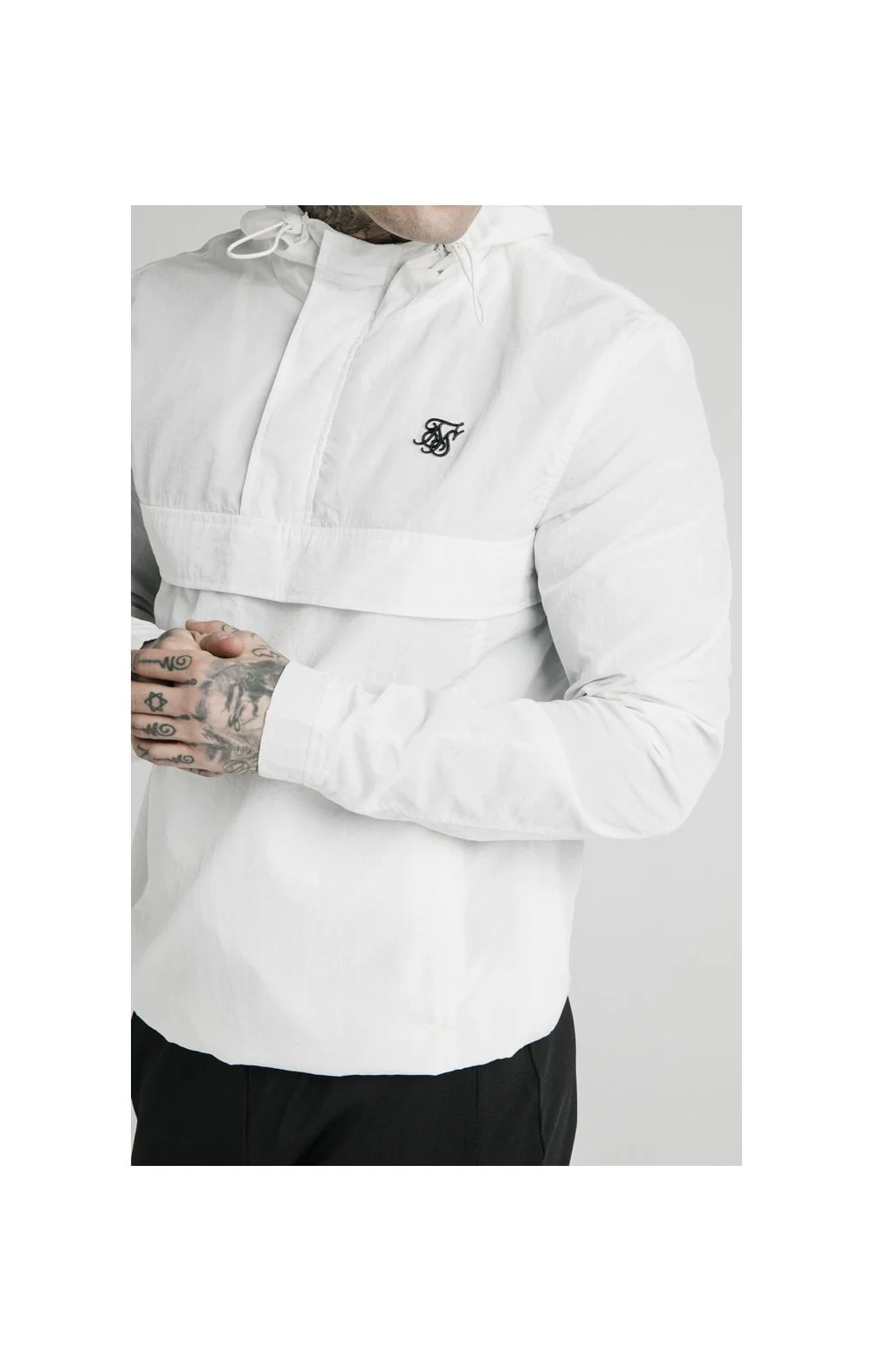 SikSilk Energy Overhead Windbreaker - White - Image 2