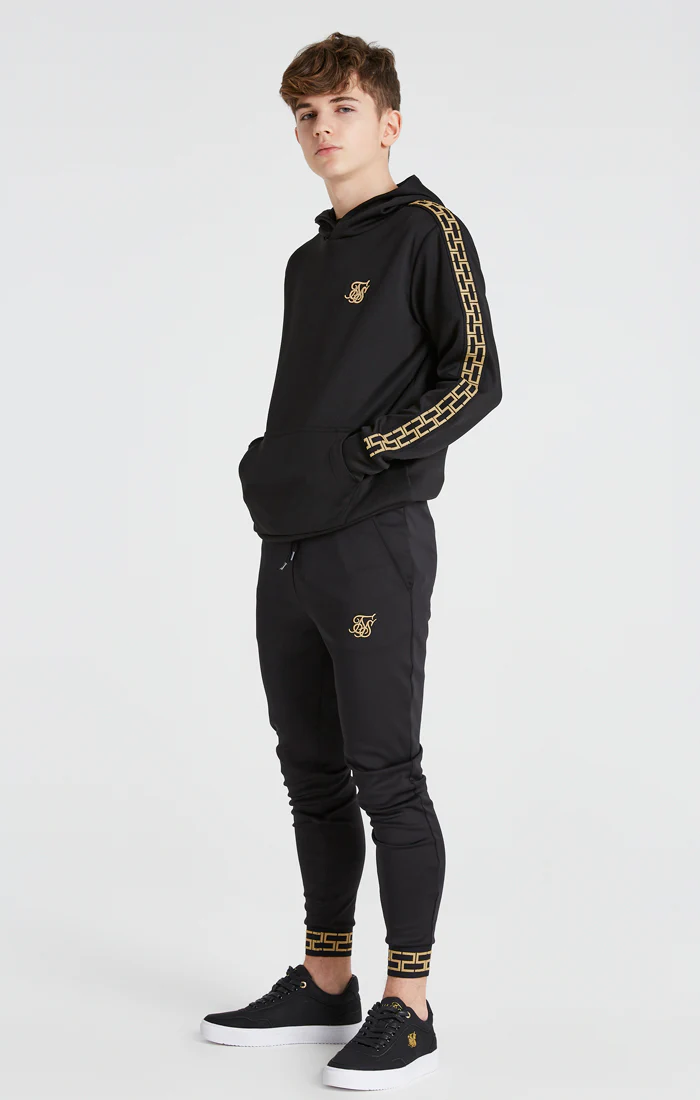 Boys Black Taped Overhead Hoodie - Image 4