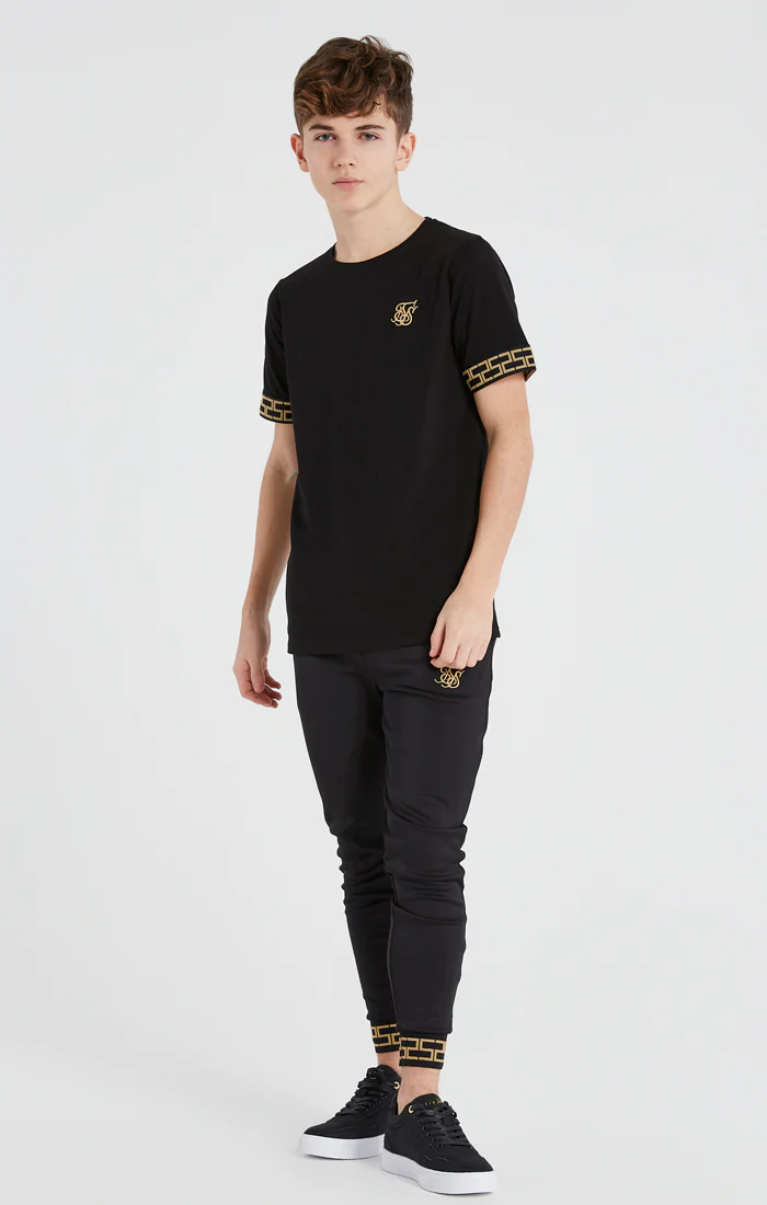 Boys Black Taped T-Shirt - Image 5