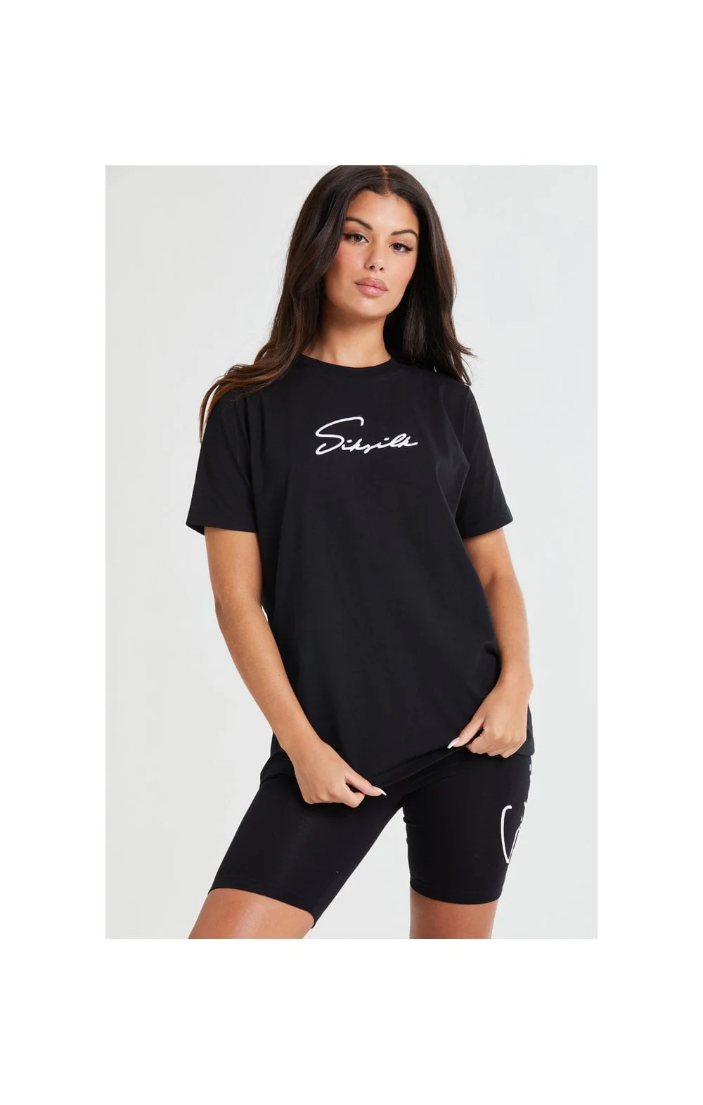 SikSilk Essential Boyfriend Tee - Black - Image 2