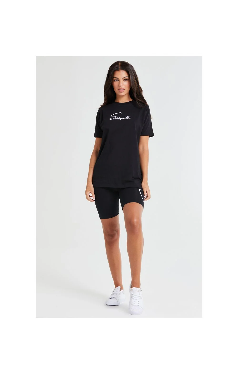 SikSilk Essential Boyfriend Tee - Black - Image 5