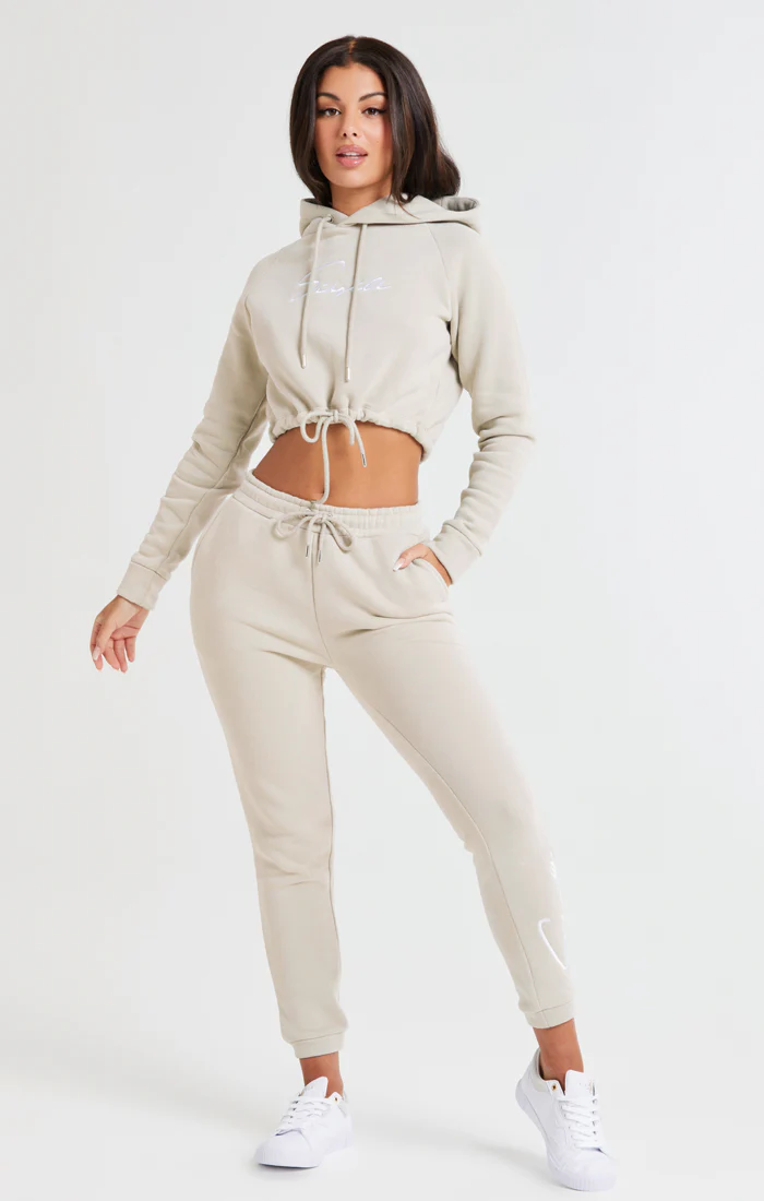 SikSilk Essential Cropped Hood - Beige - Image 4