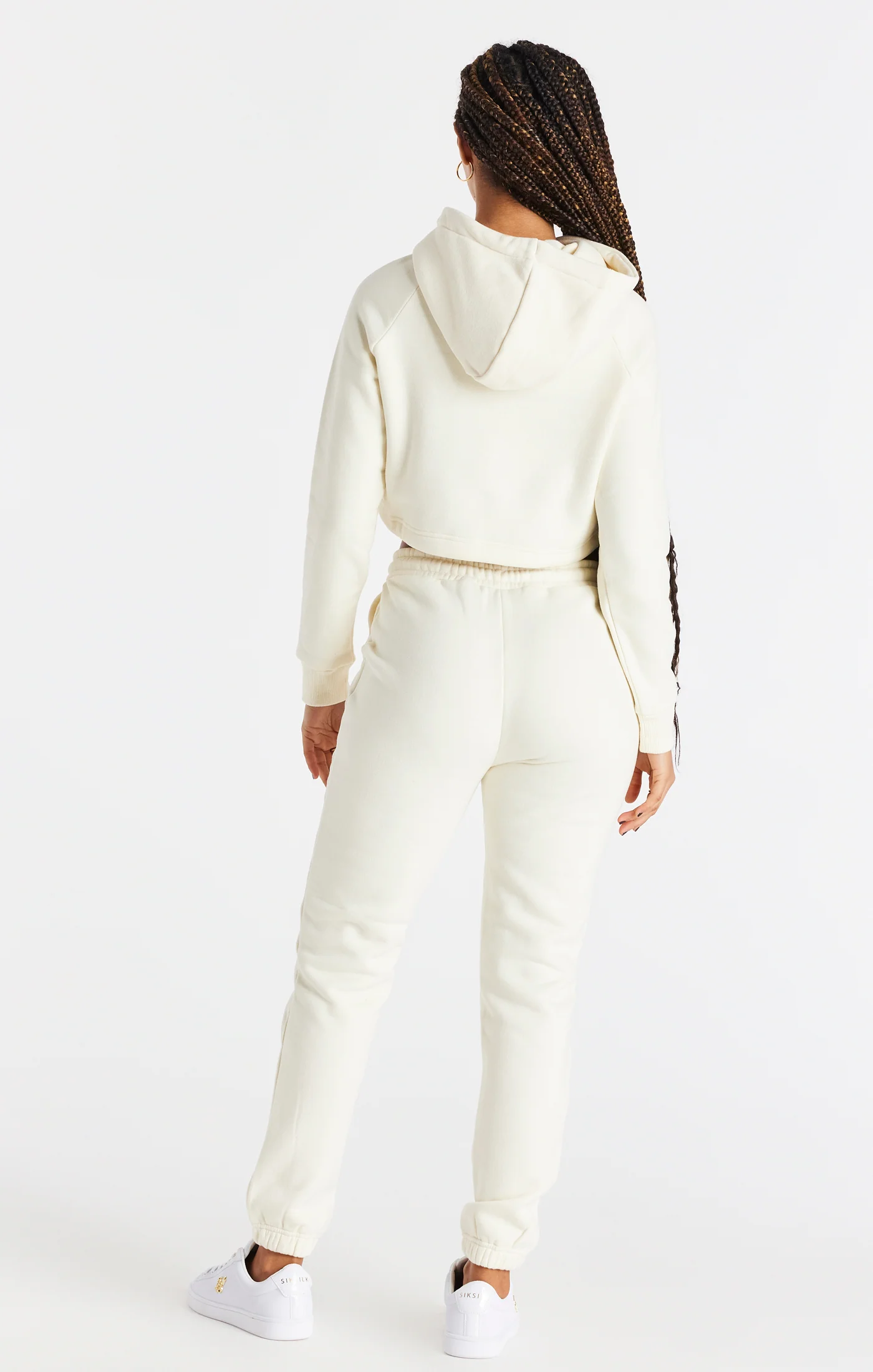 Ecru Cropped Hoodie - Image 5