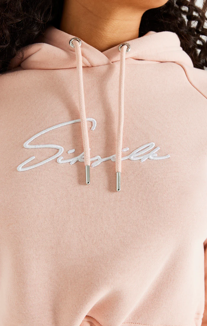 Pink Essential Cropped Hoodie - Image 3